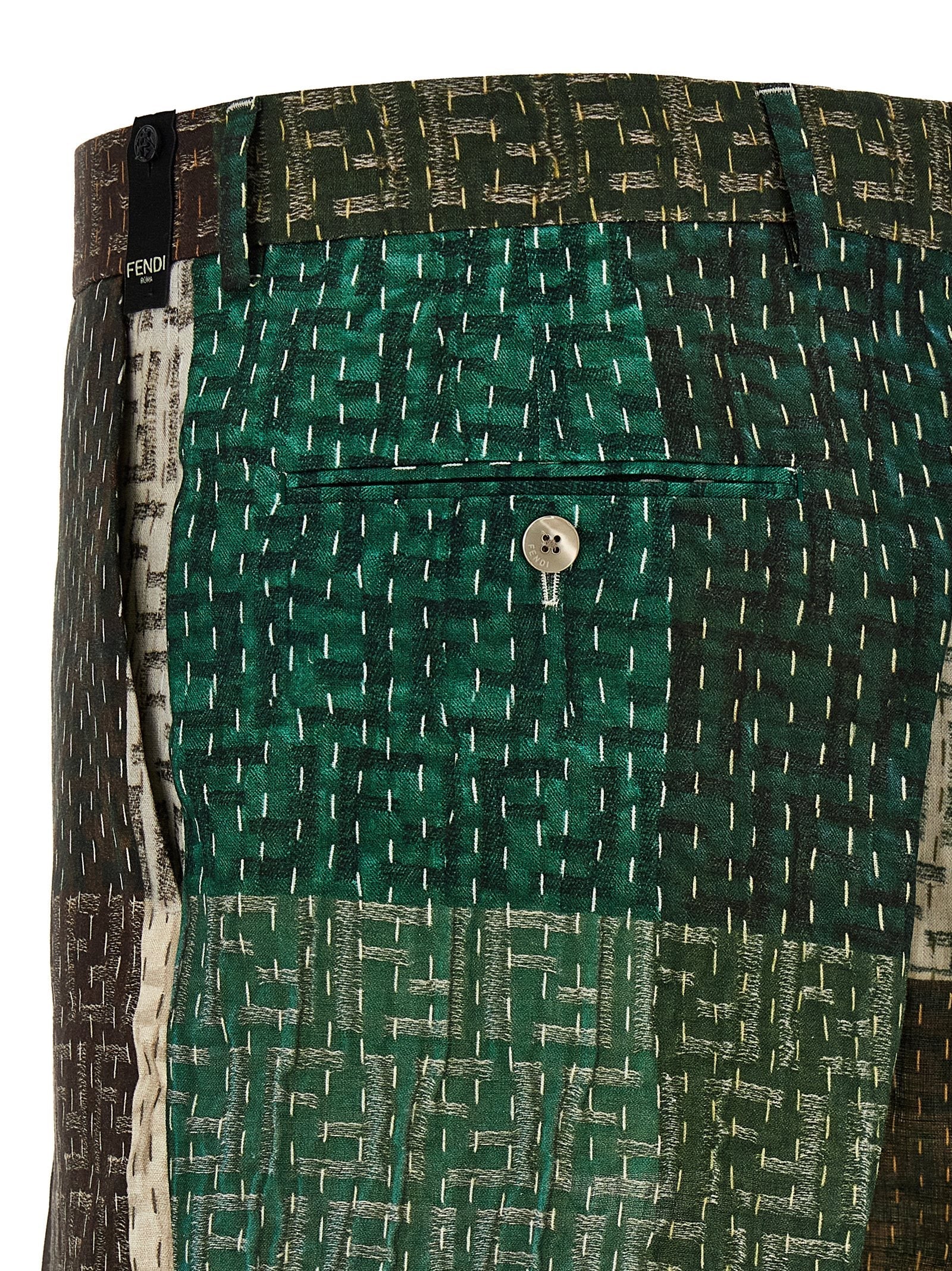 Fendi Men Patchwork Bermuda Shorts by Luosophy