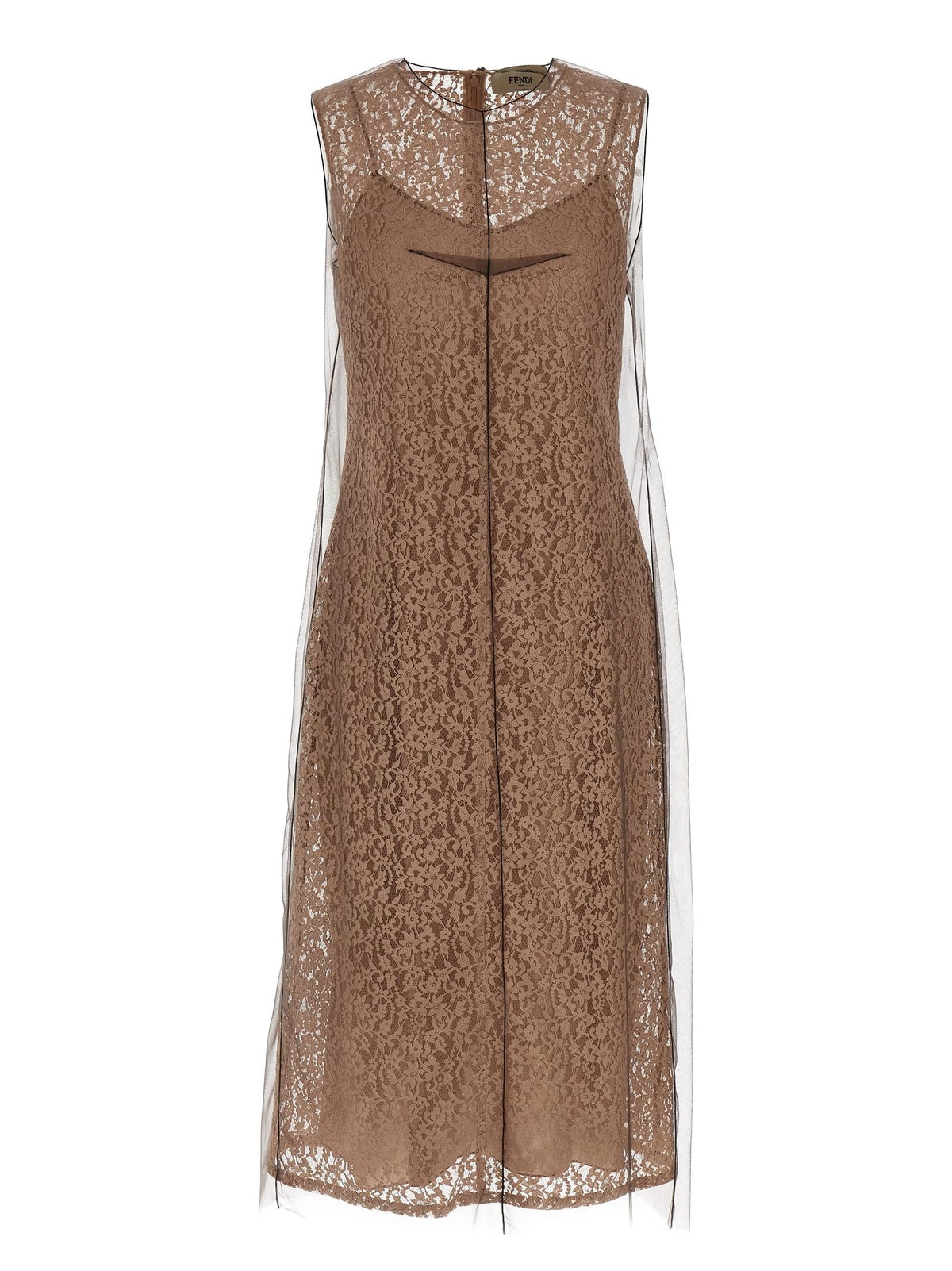Fendi Women Floral Lace Dress DestGlow