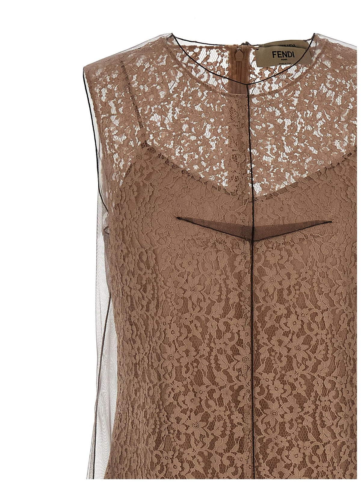 Fendi Women Floral Lace Dress DestGlow