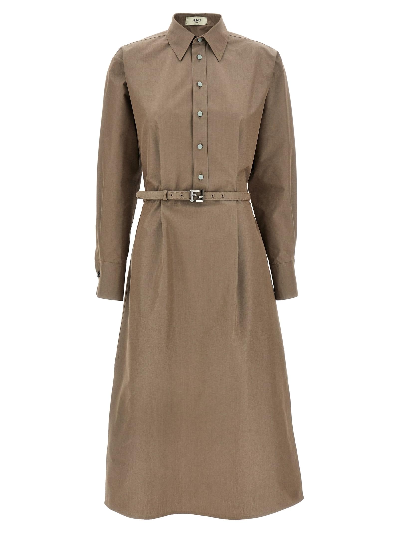 Fendi Women Chemisier Midi Dress DestGlow