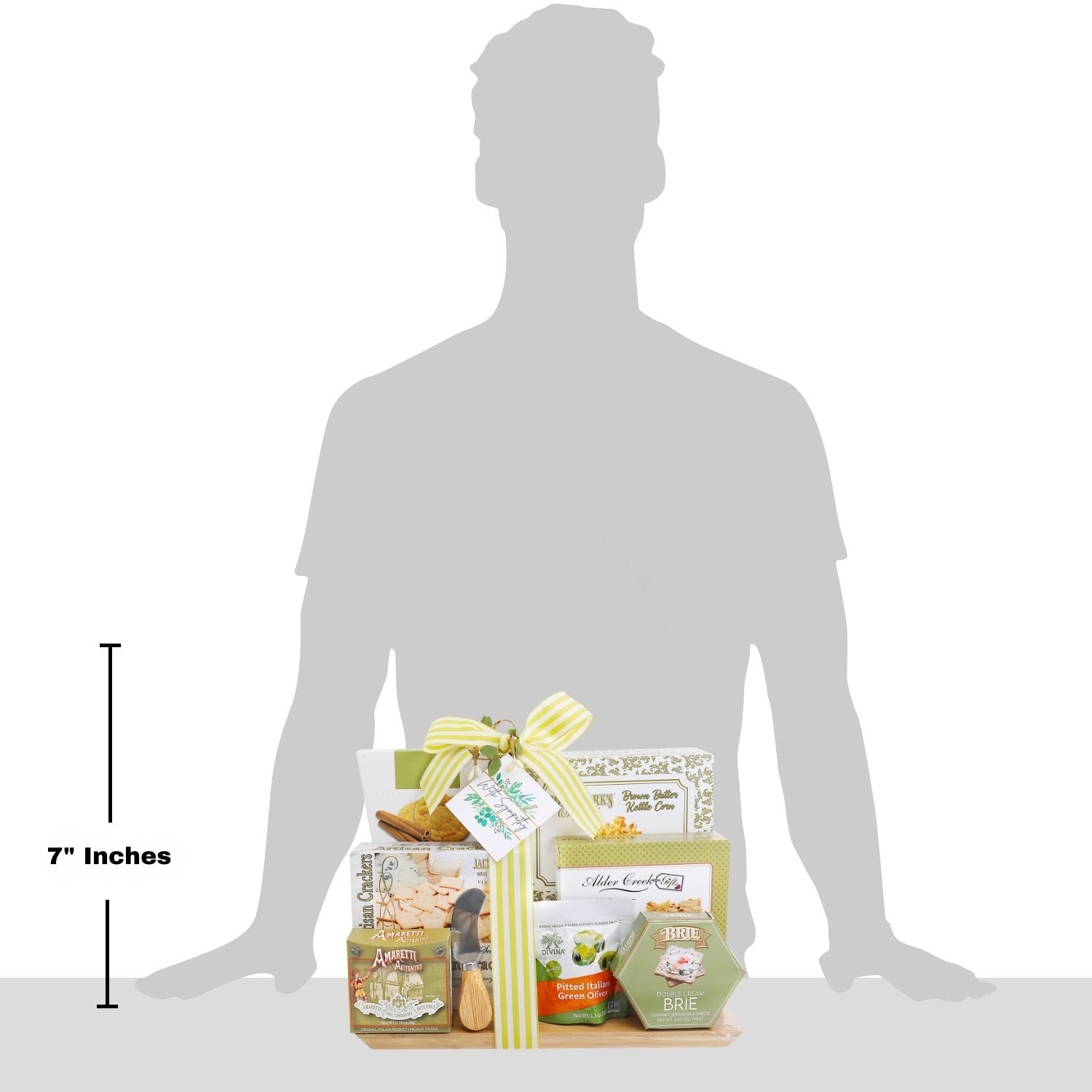 With Sympathy Cutting Board Gift Basket DestGlow