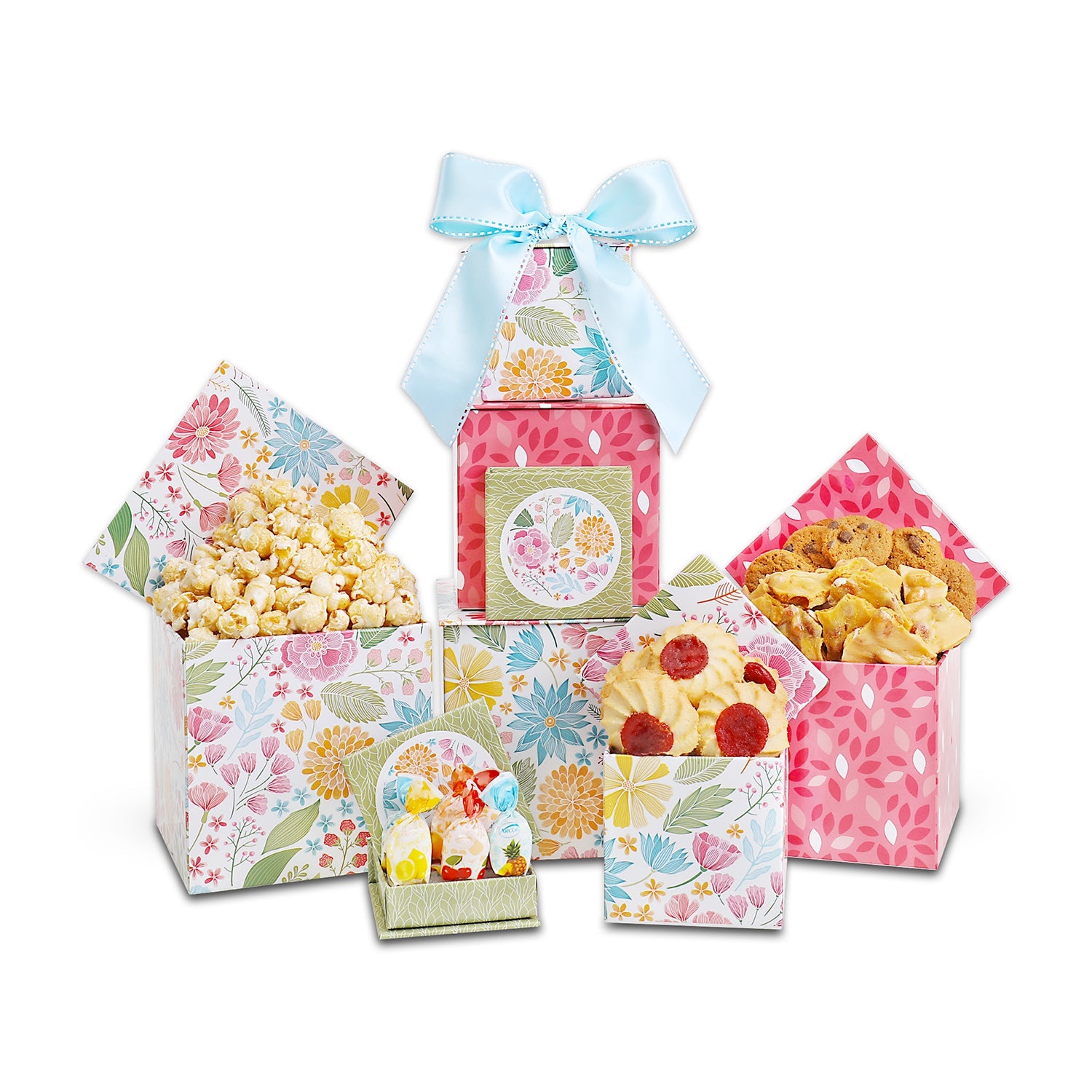 Floral Blooms Summer Treat Gift Tower DestGlow