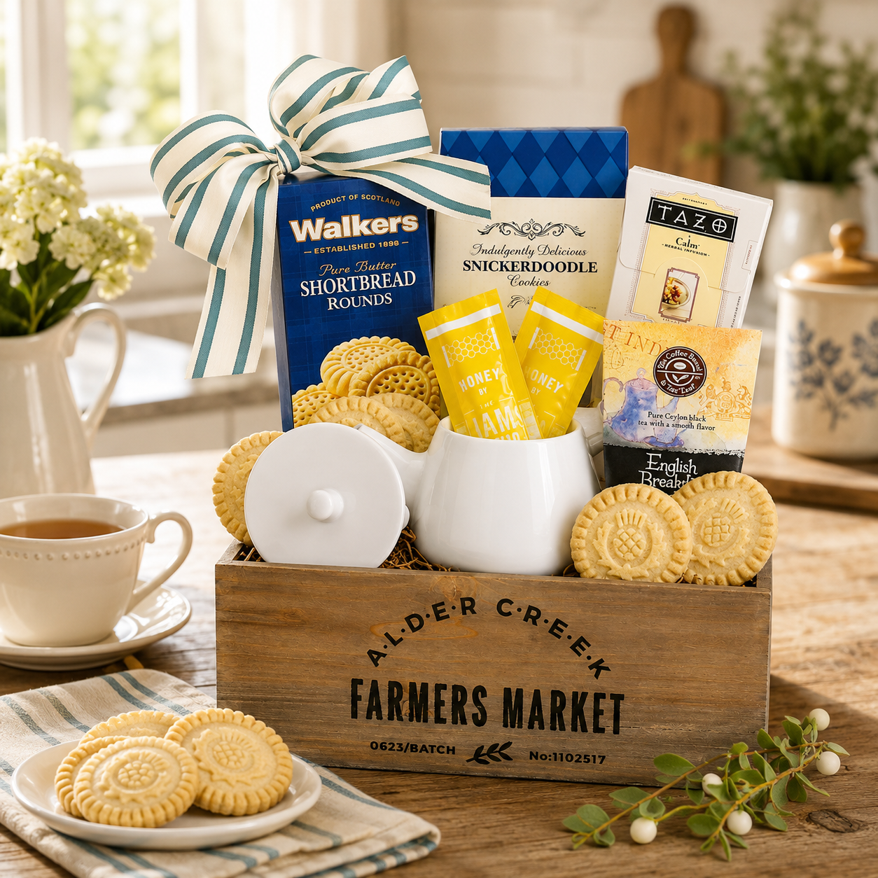Garden Tea Tray Gift Basket DestGlow