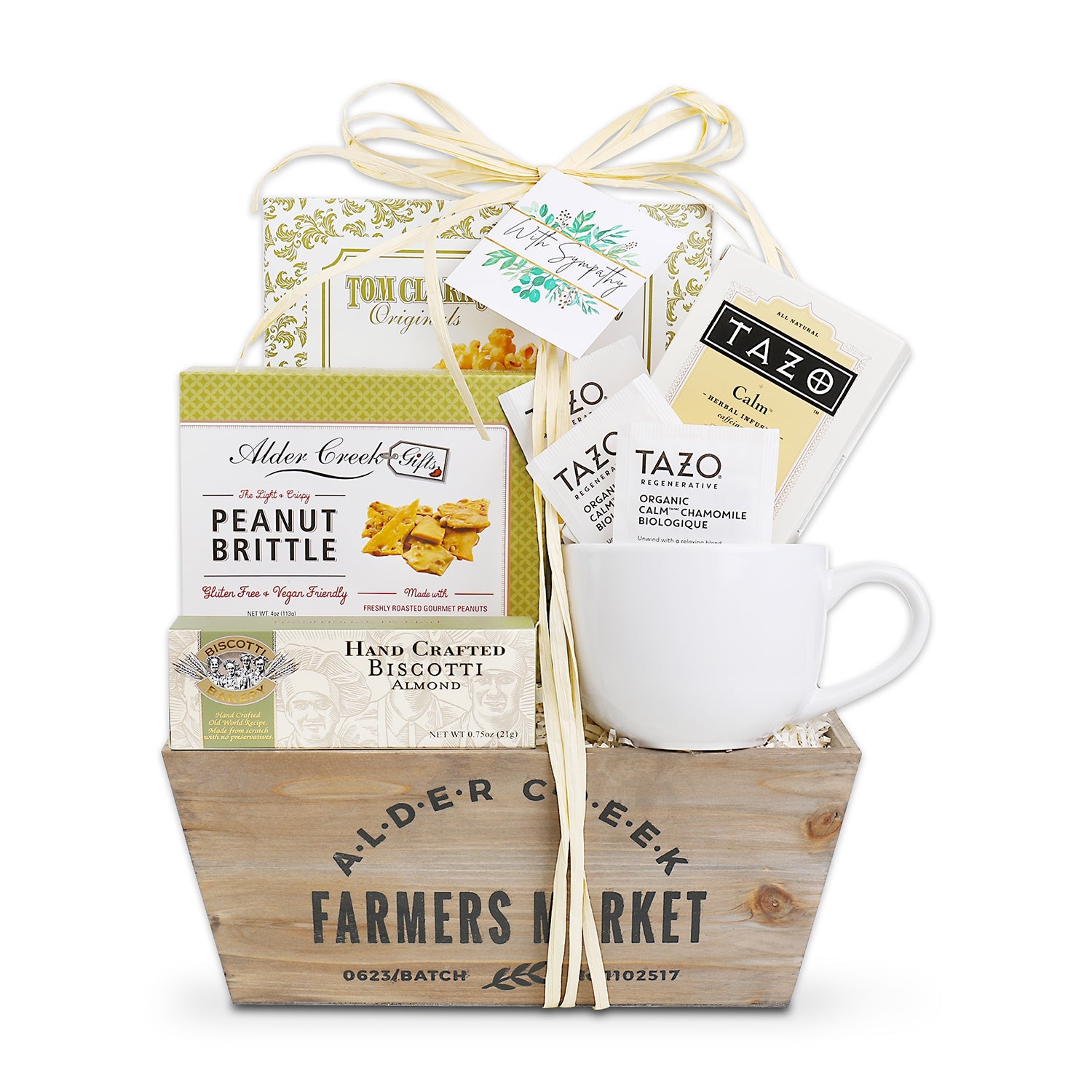 With Sympathy Tea Gift by Alder Creek Gift Baskets