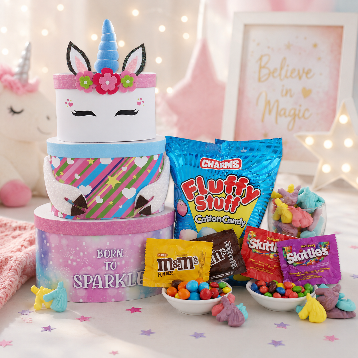 Born to Sparkle Unicorn Gift Tower DestGlow