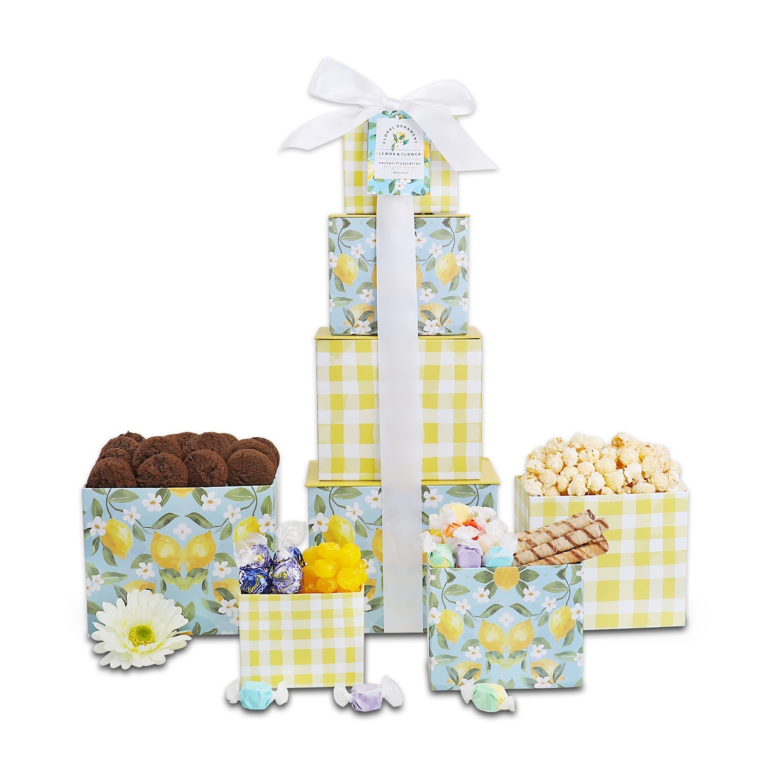 Sweet Sunshine Floral Summer Gift Tower DestGlow