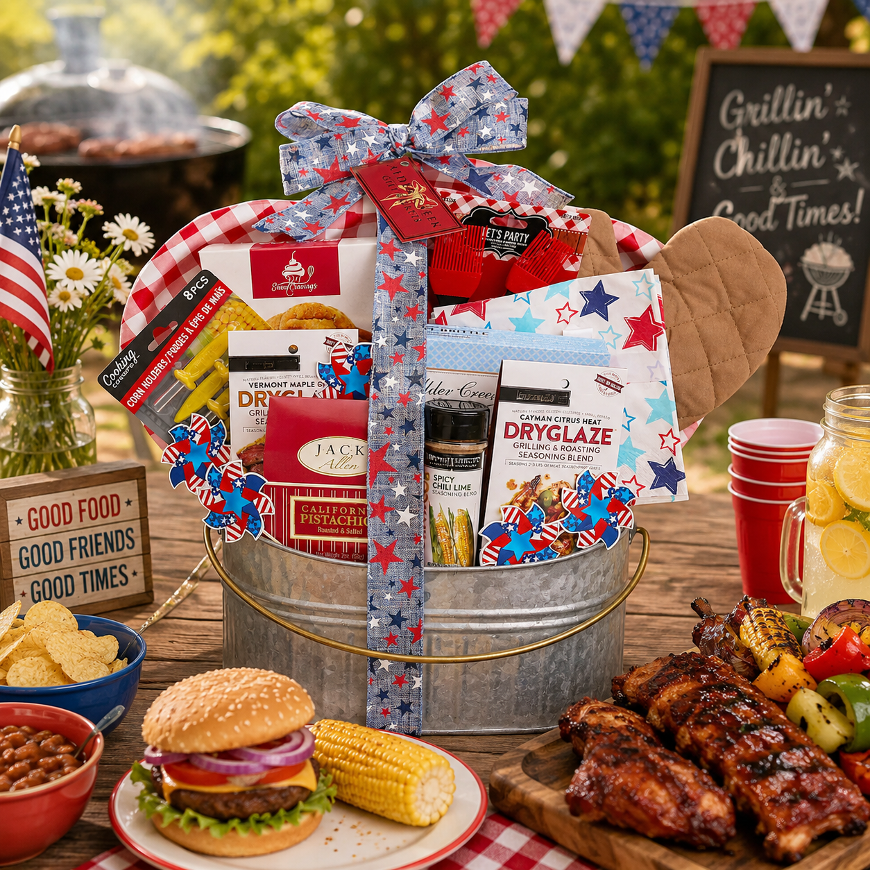 Grillin and Chillin BBQ Gift Basket for Summer DestGlow
