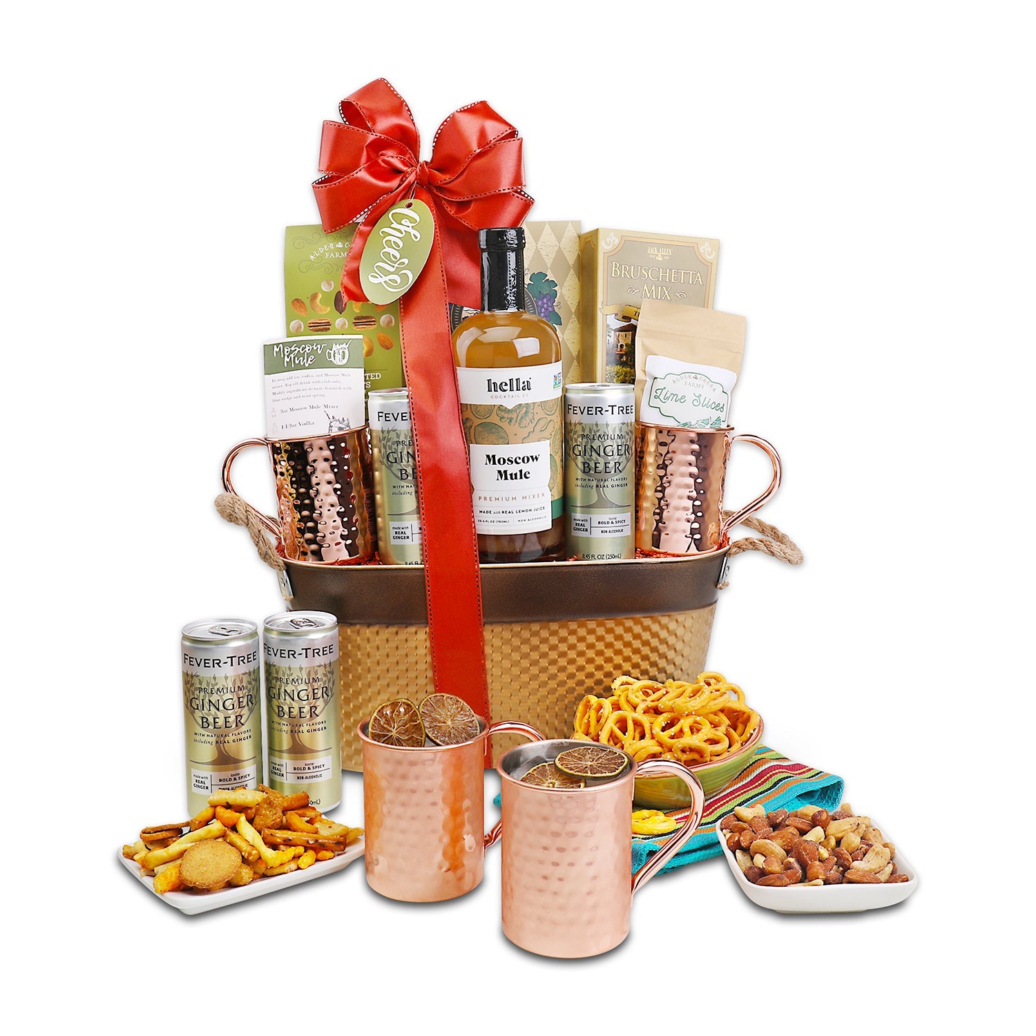 Moscow Mule Handcrafted Cocktail Gift Basket DestGlow