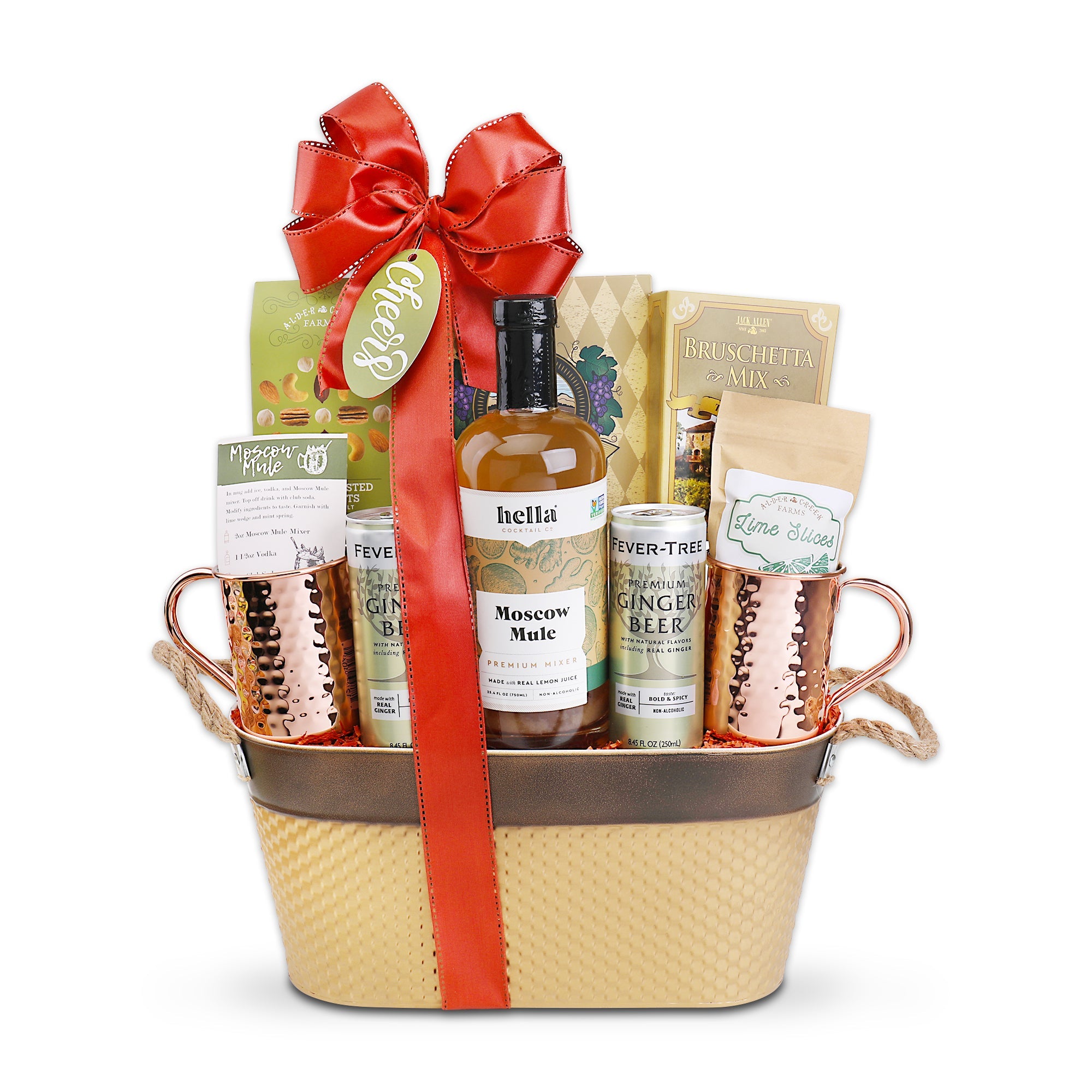 Moscow Mule Handcrafted Cocktail Gift Basket DestGlow