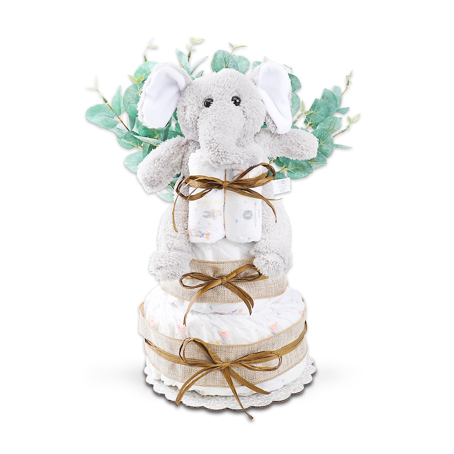 Wild About Baby Two-Tier Diaper Cake Gift Basket DestGlow