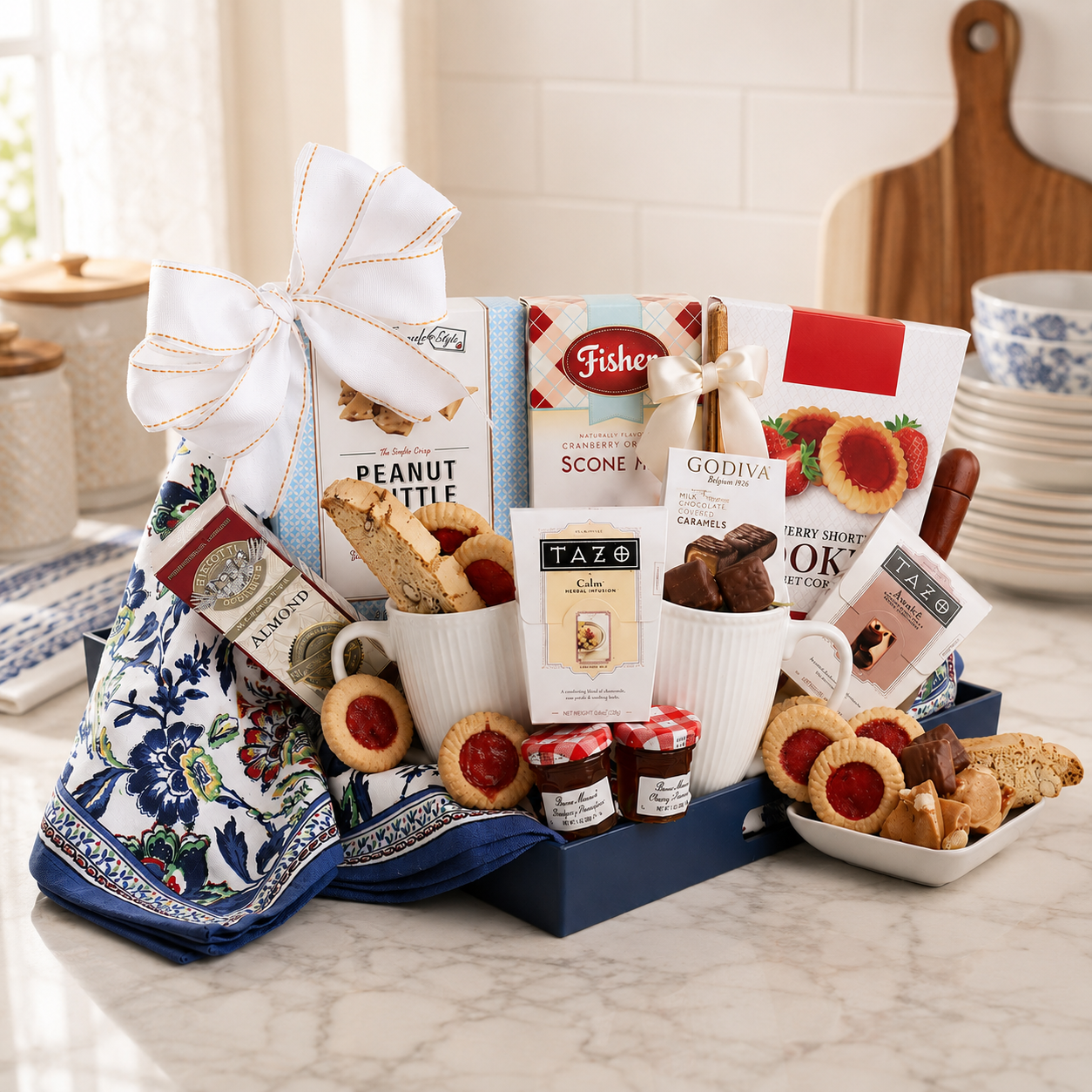Good Morning! Breakfast Tray Gift Basket DestGlow