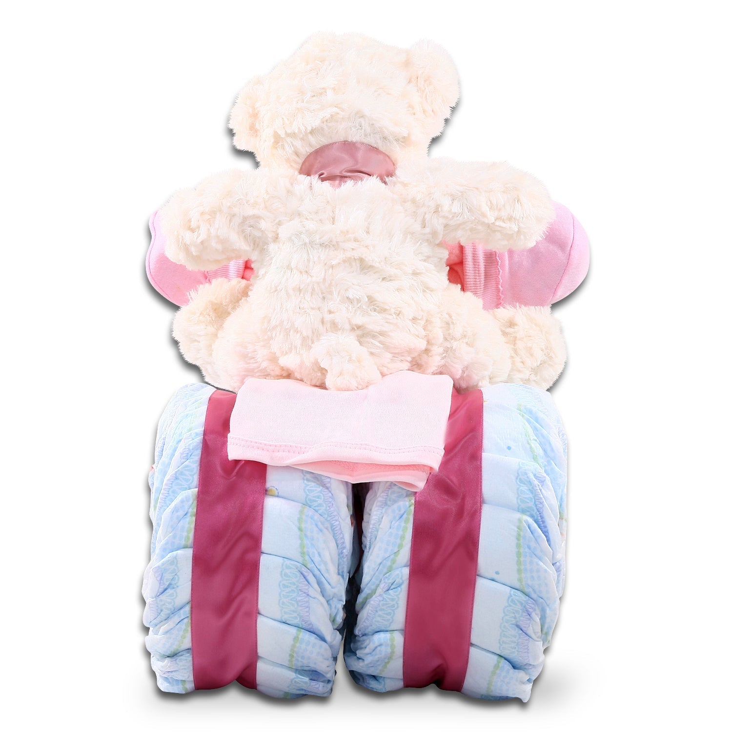 Pink Tricycle Diaper Cake Gift Basket DestGlow