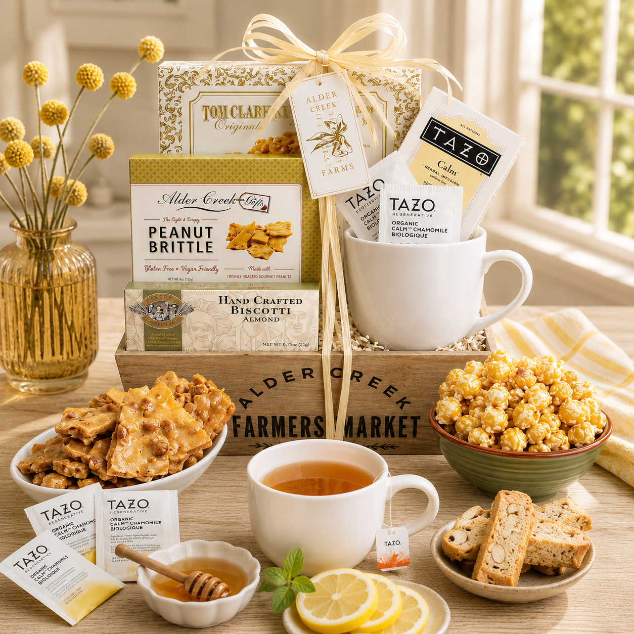 Serenity Tea Crate Gift Basket DestGlow
