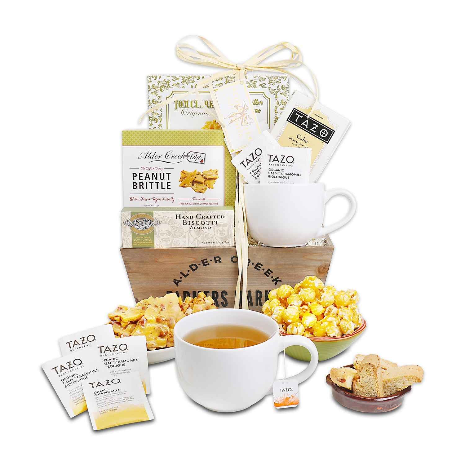 Serenity Tea Crate Gift Basket DestGlow