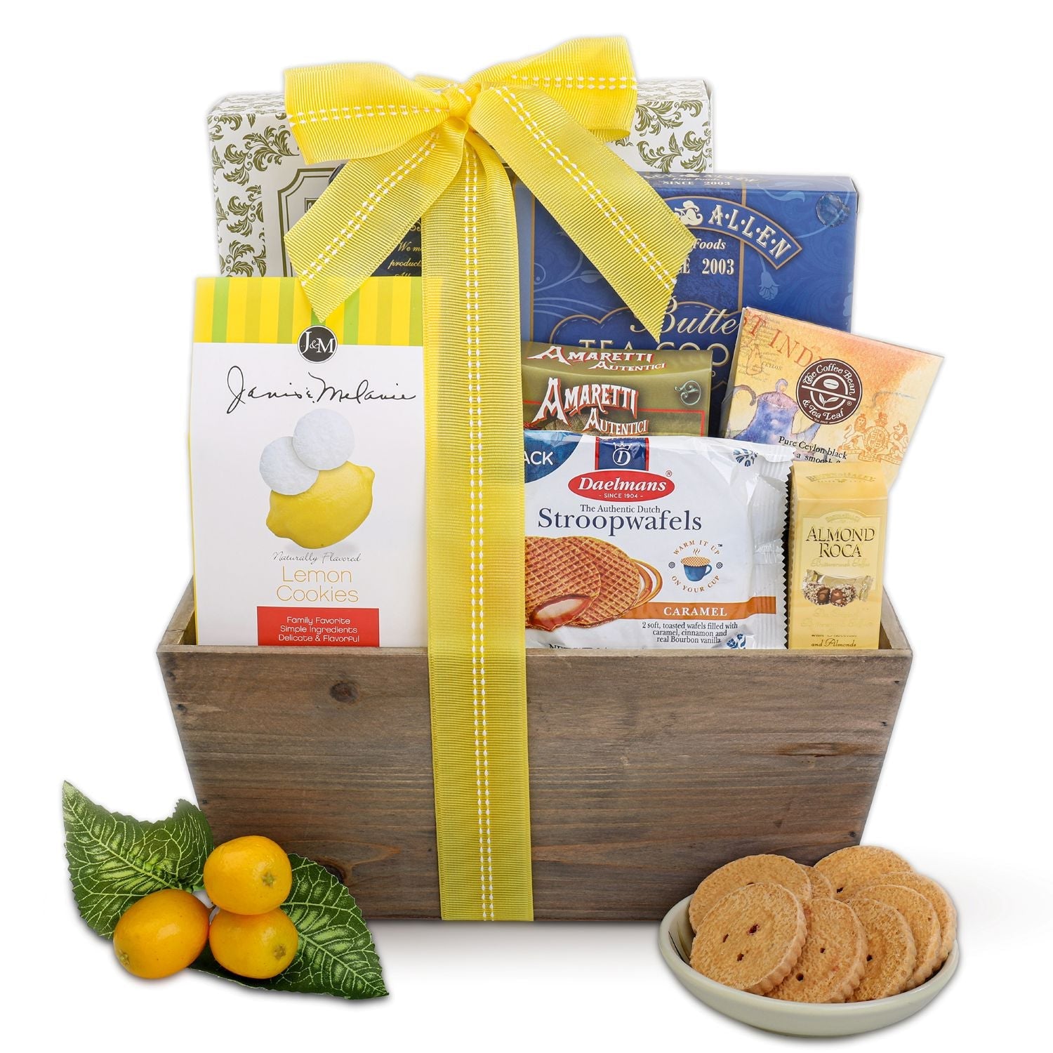 Lemon Breeze Cookies and Tea Summer Gift Tote DestGlow