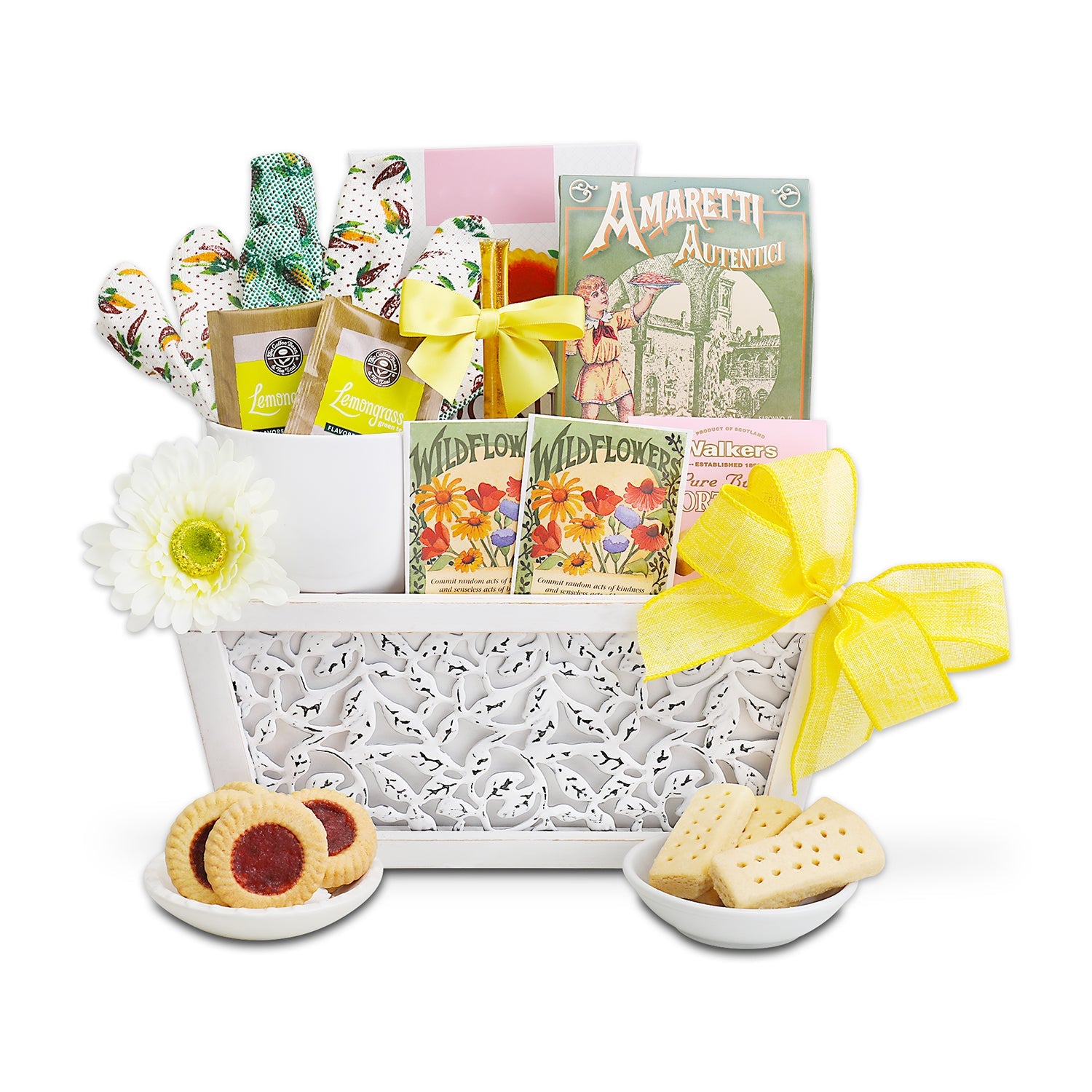 Planted With Love Cookies & Tea Gift Basket DestGlow