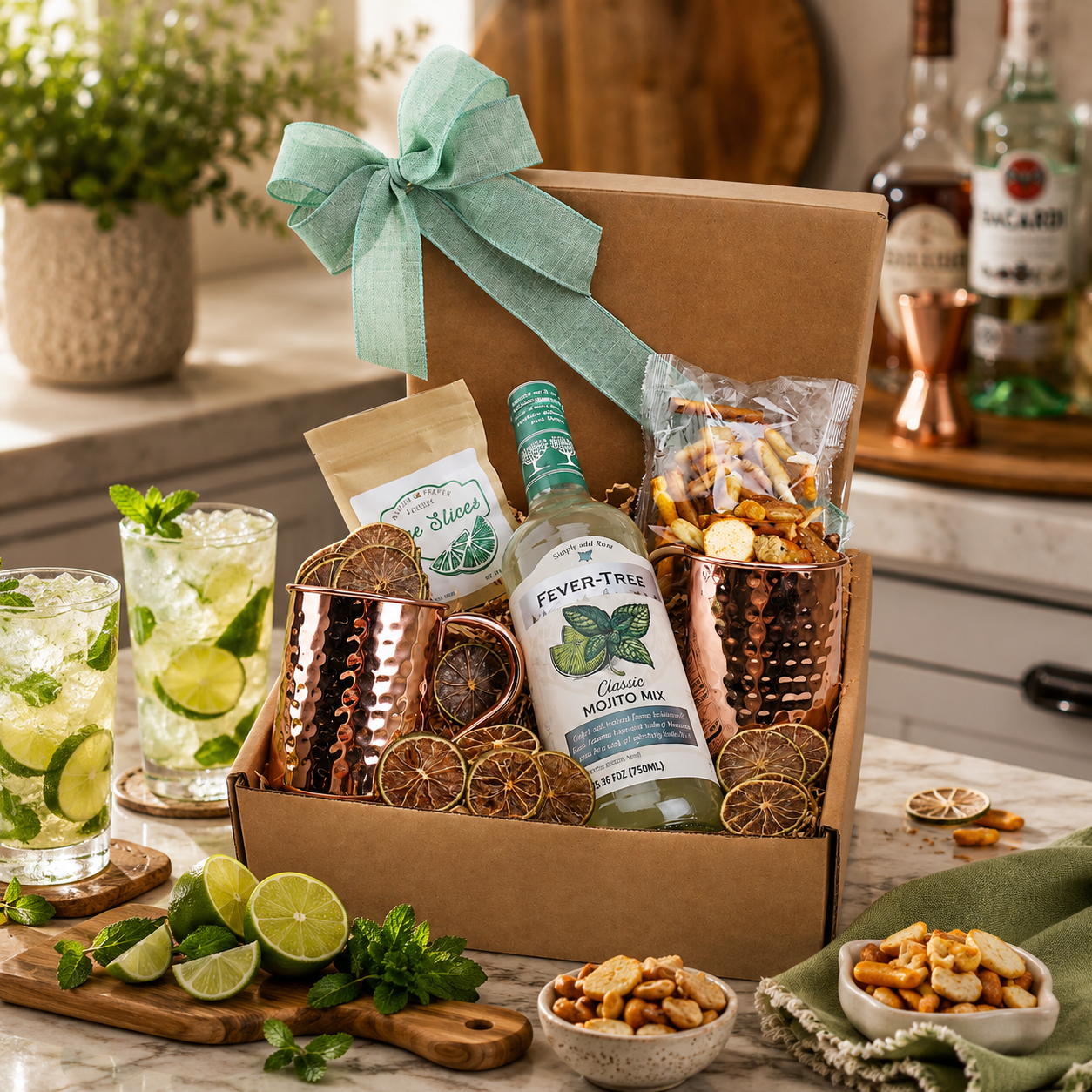 Minty Mojito Delight Cocktail Gift Box DestGlow