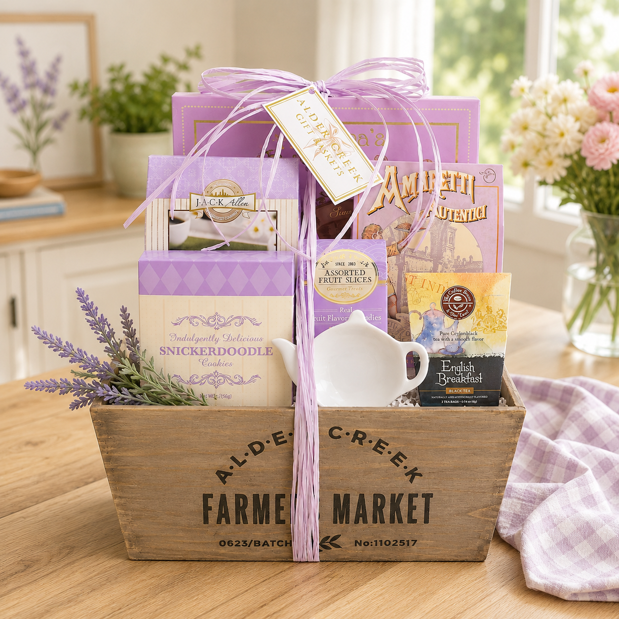 Relaxing Lavender Tea Gift Basket DestGlow