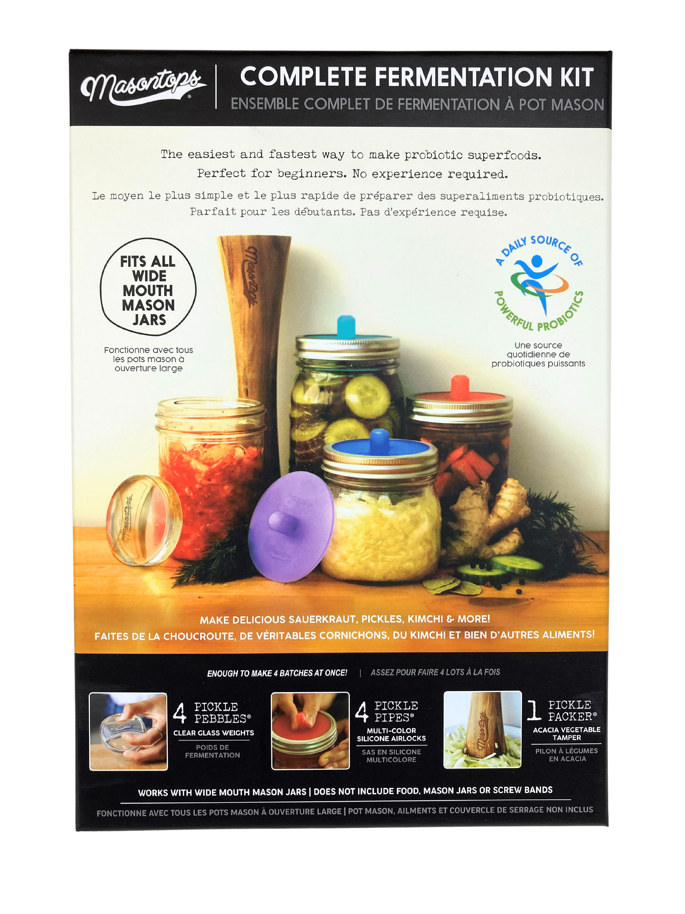 Fermentation Kits and Supplies, Masontops by Country Life Natural Foods