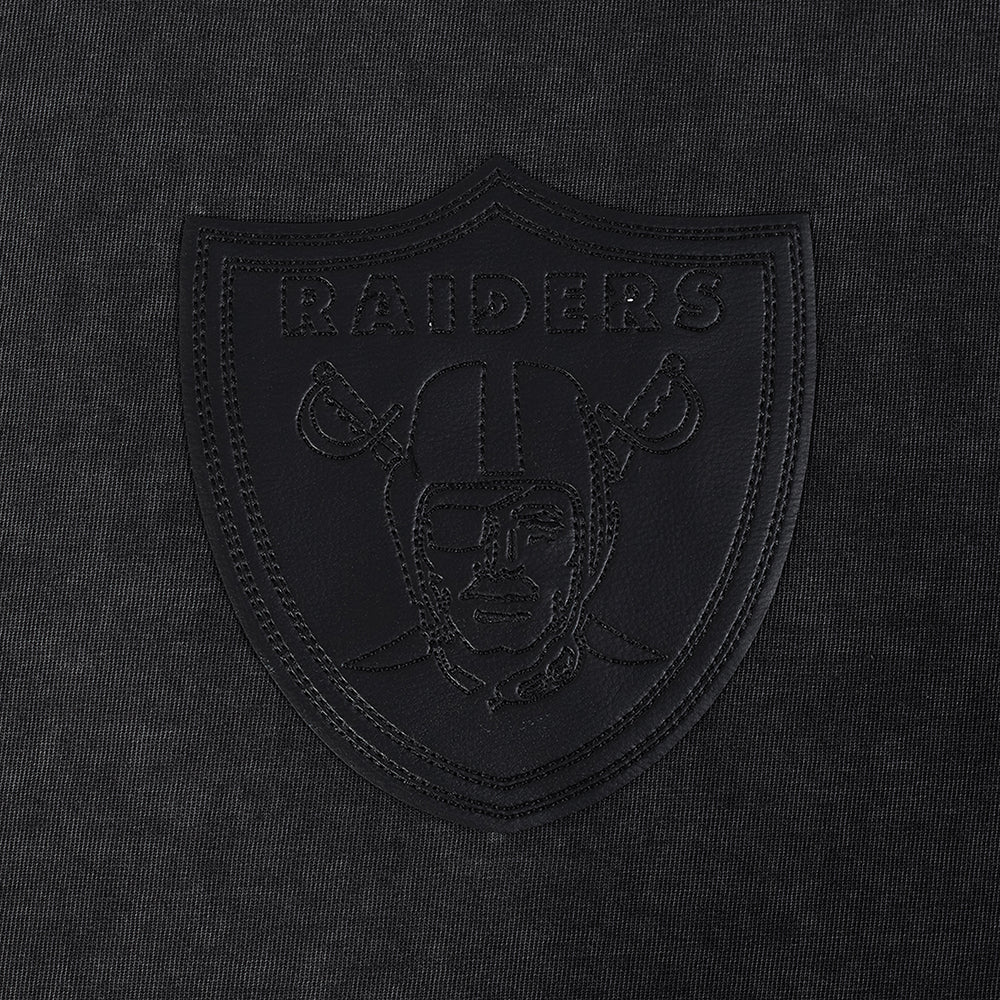 Pro Standard Raiders All-Over Logo Tee - Washed Black by Denim Exchange