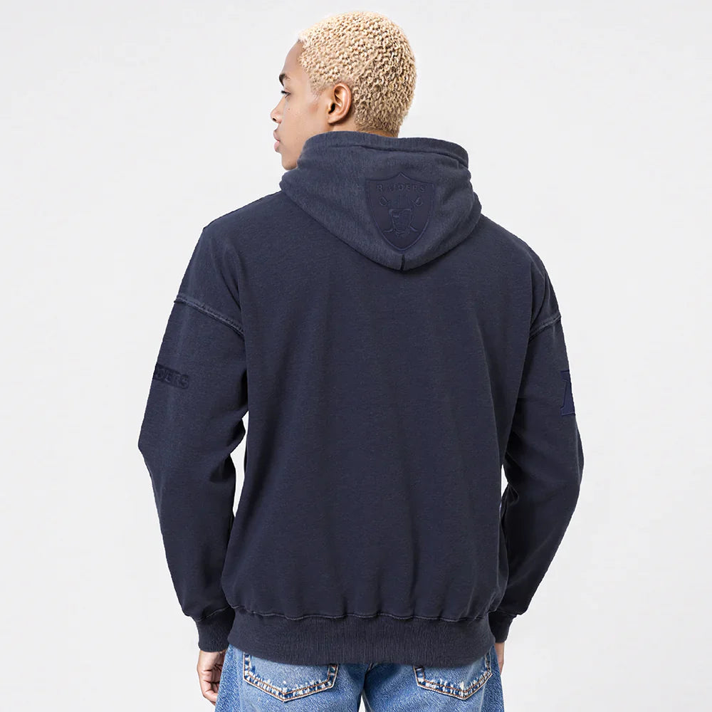 Pro Standard Raiders Washed Enzyme Drop Shoulder Hoodie - Navy by Denim Exchange