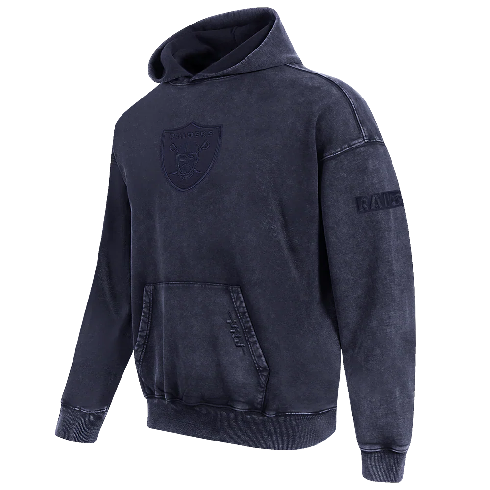 Pro Standard Raiders Washed Enzyme Drop Shoulder Hoodie - Navy by Denim Exchange
