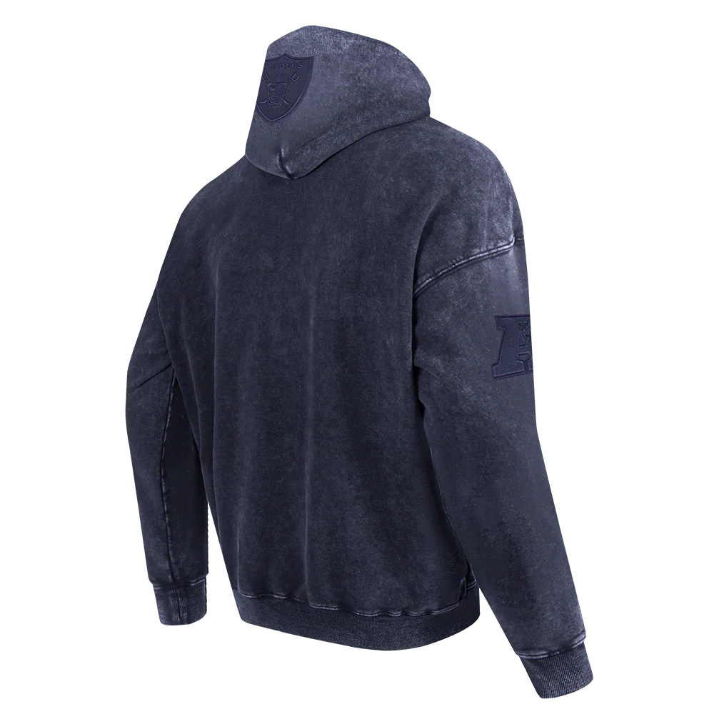 Pro Standard Raiders Washed Enzyme Drop Shoulder Hoodie - Navy by Denim Exchange