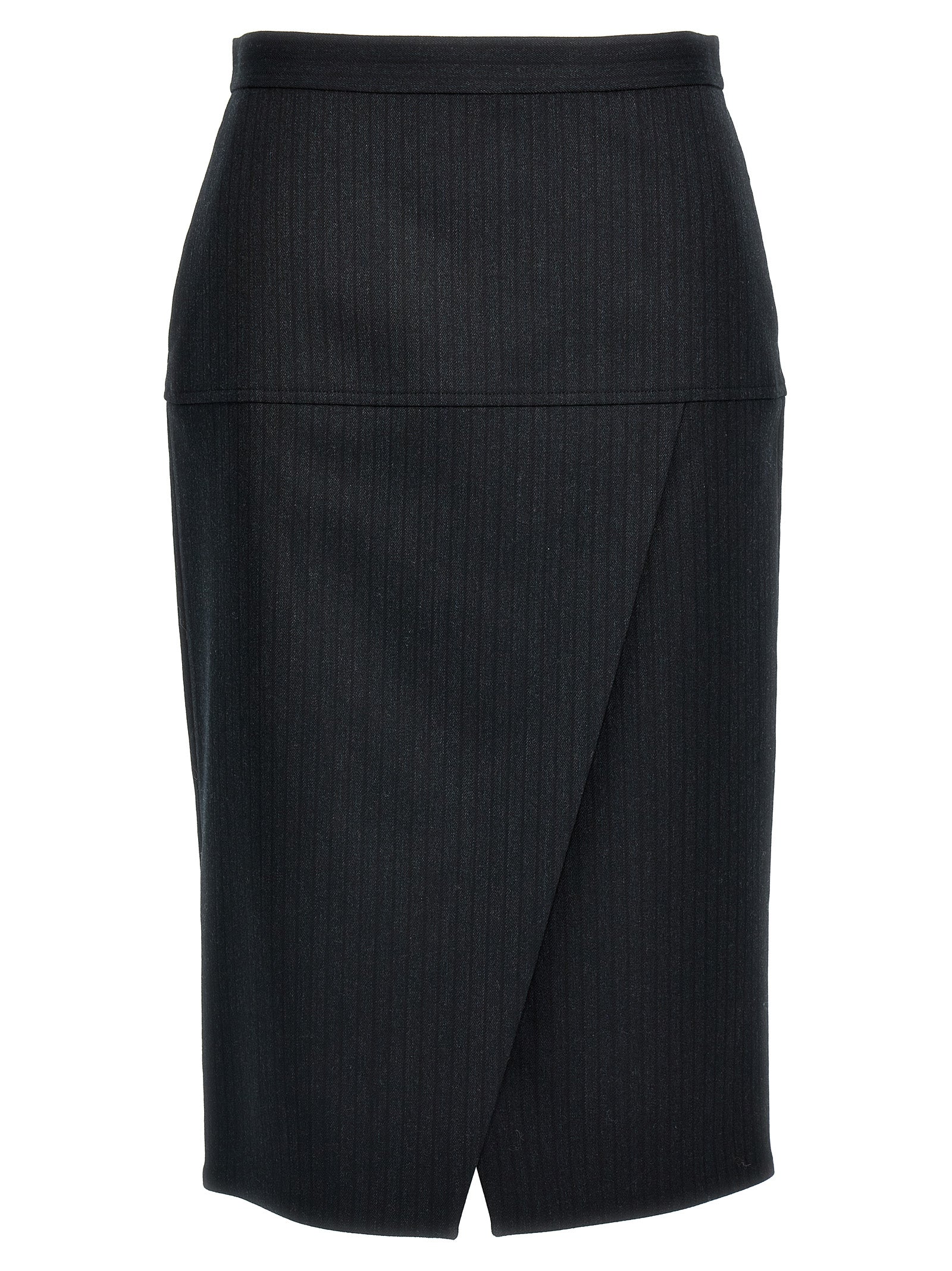 Fendi Women Pinstriped Wool Skirt by Luosophy