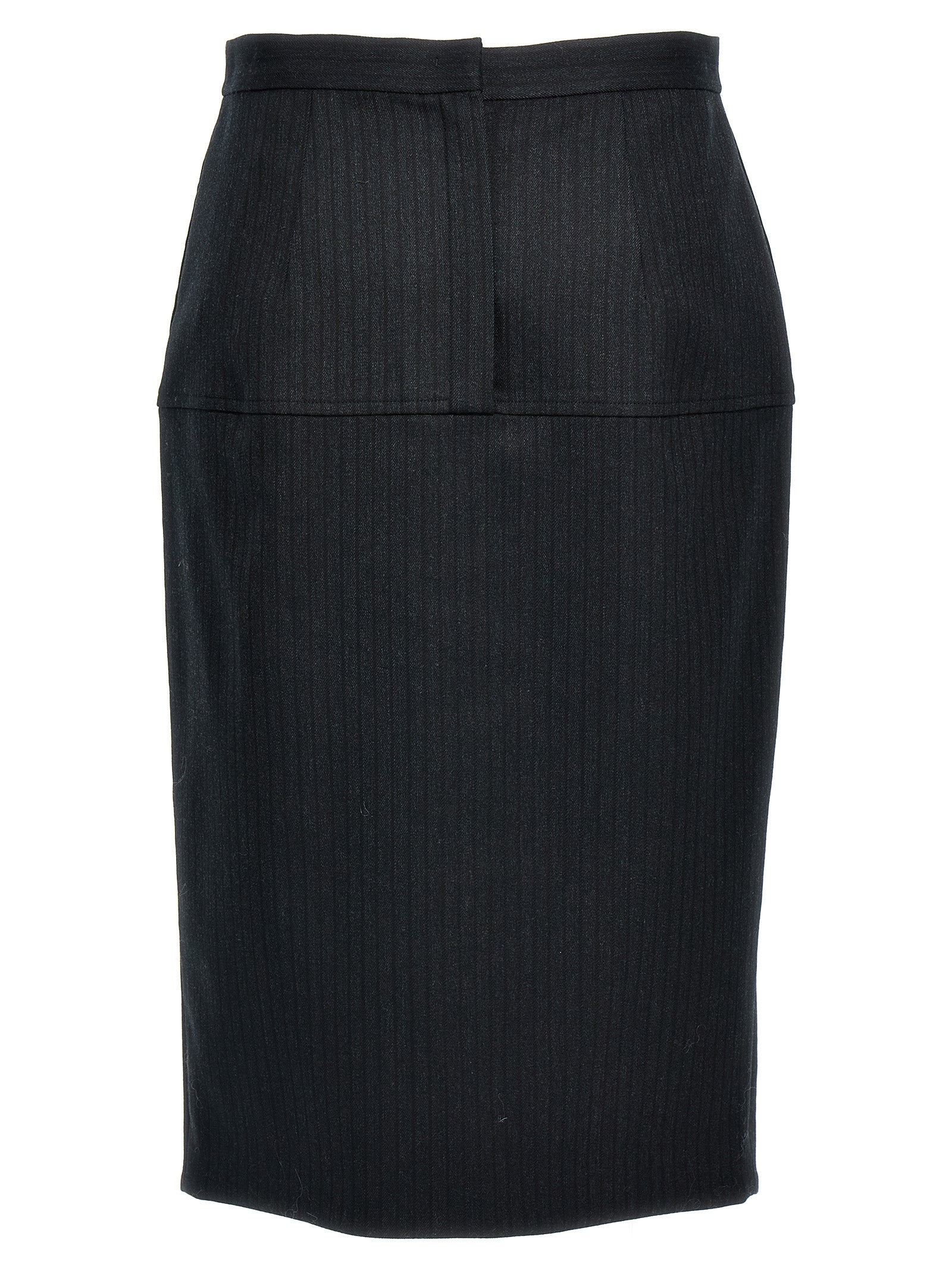 Fendi Women Pinstriped Wool Skirt DestGlow