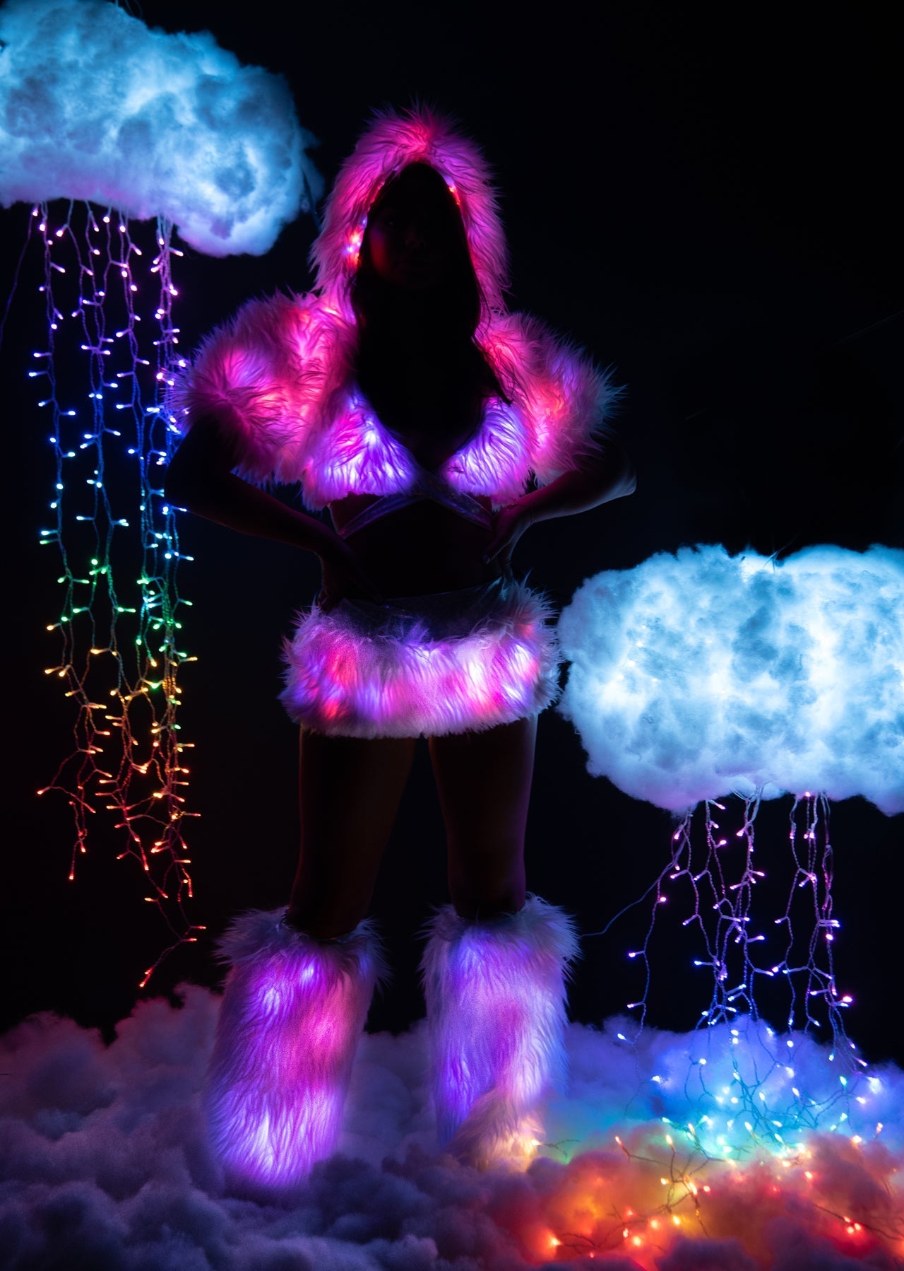 GlowFur Illuminated Light-Up Wrap Top by Rave Fix