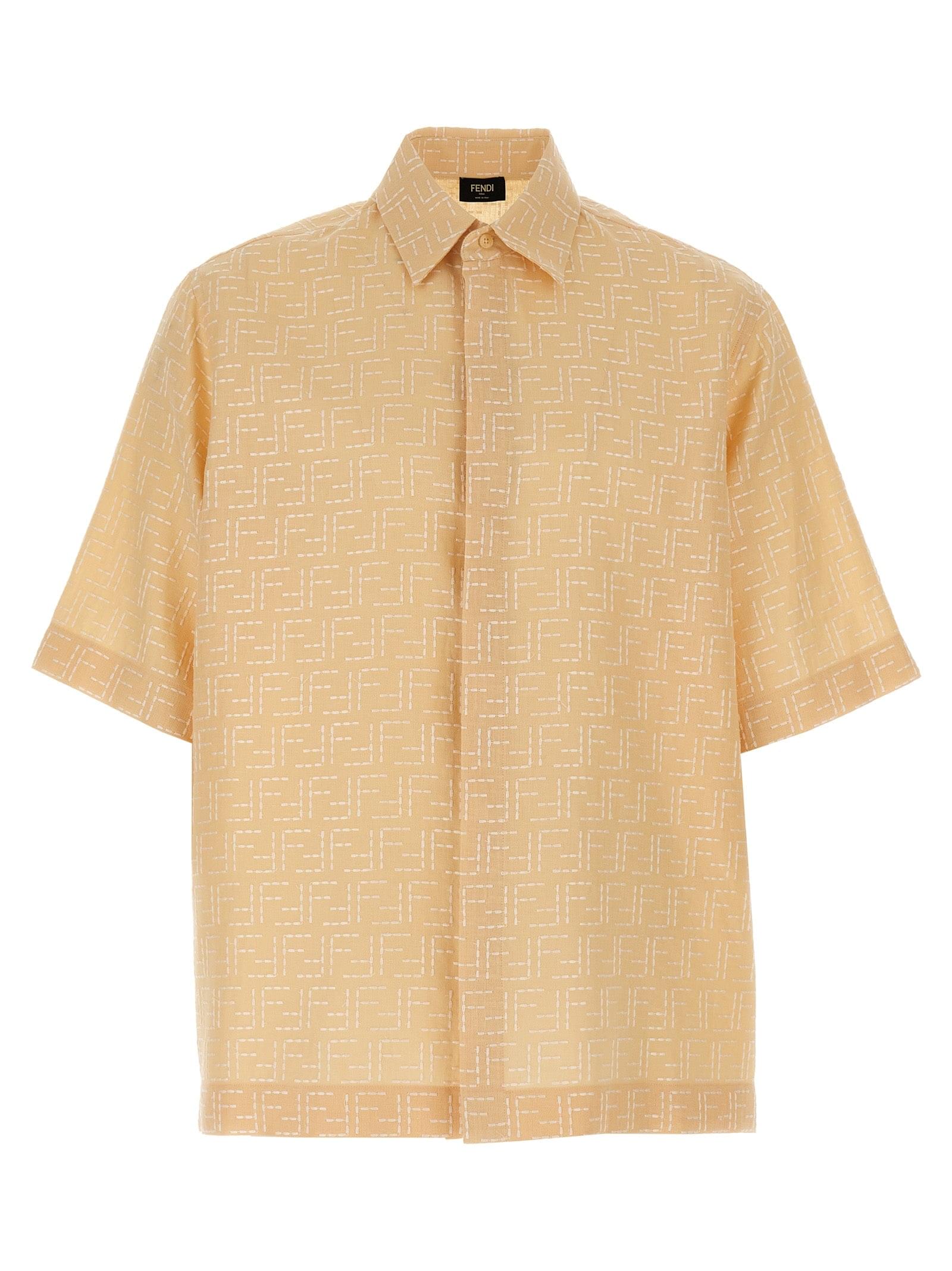 Fendi Men Ff Jacquard Shirt DestGlow