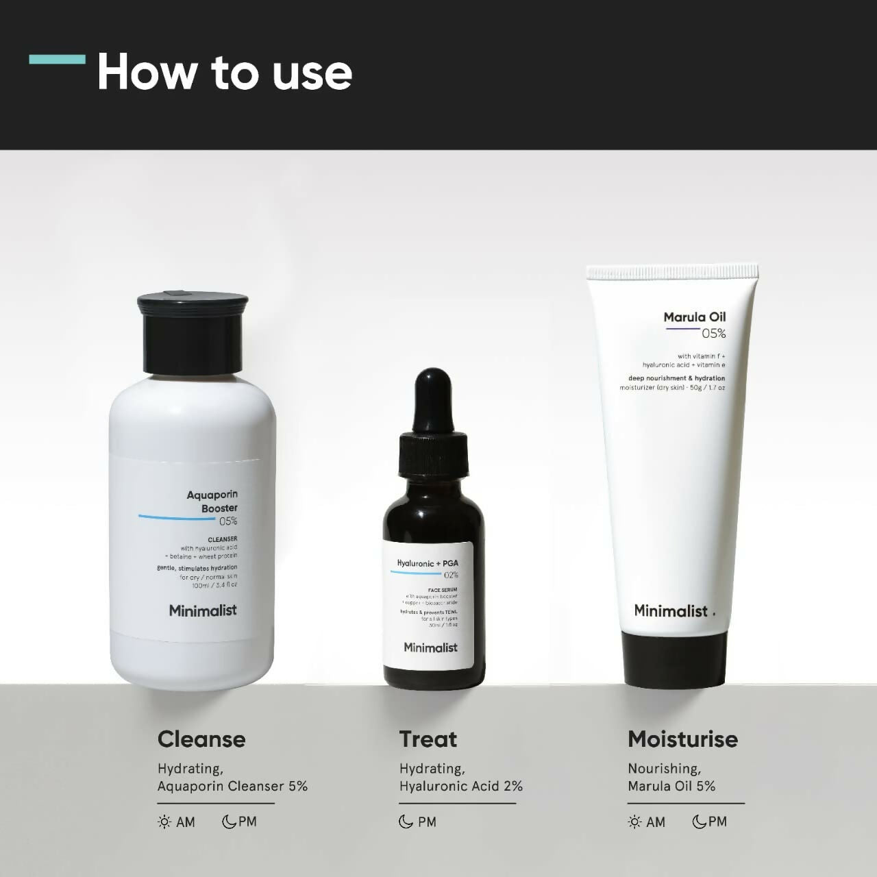 Minimalist Dry Skincare Kit - Face Wash, Moisturizer & Serum by Dista