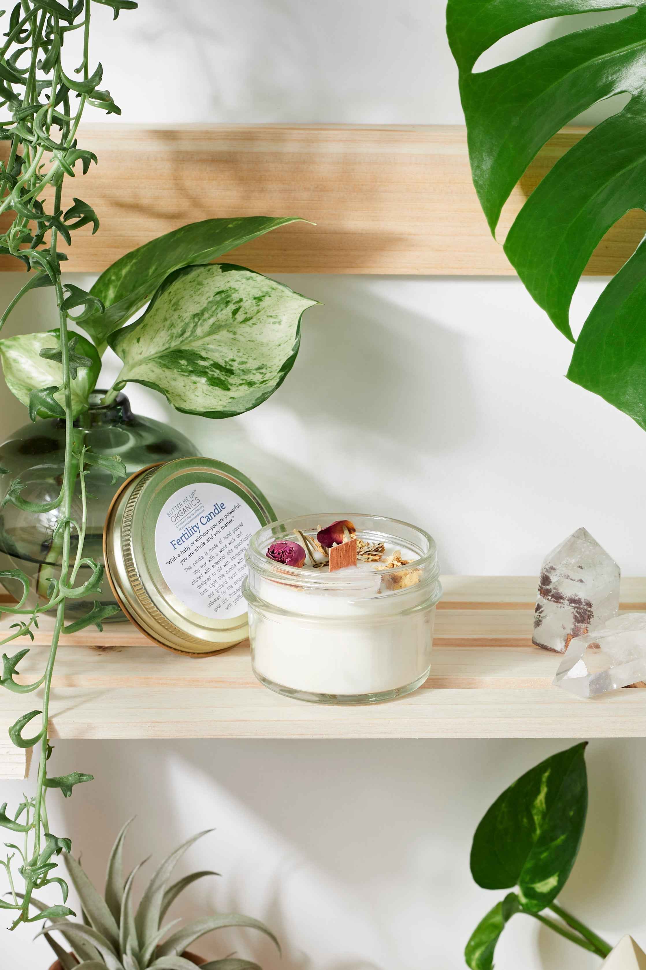 Fertility candle / crystal candle / abundance candle / butter me up organics / intention candle by Butter Me Up Organics
