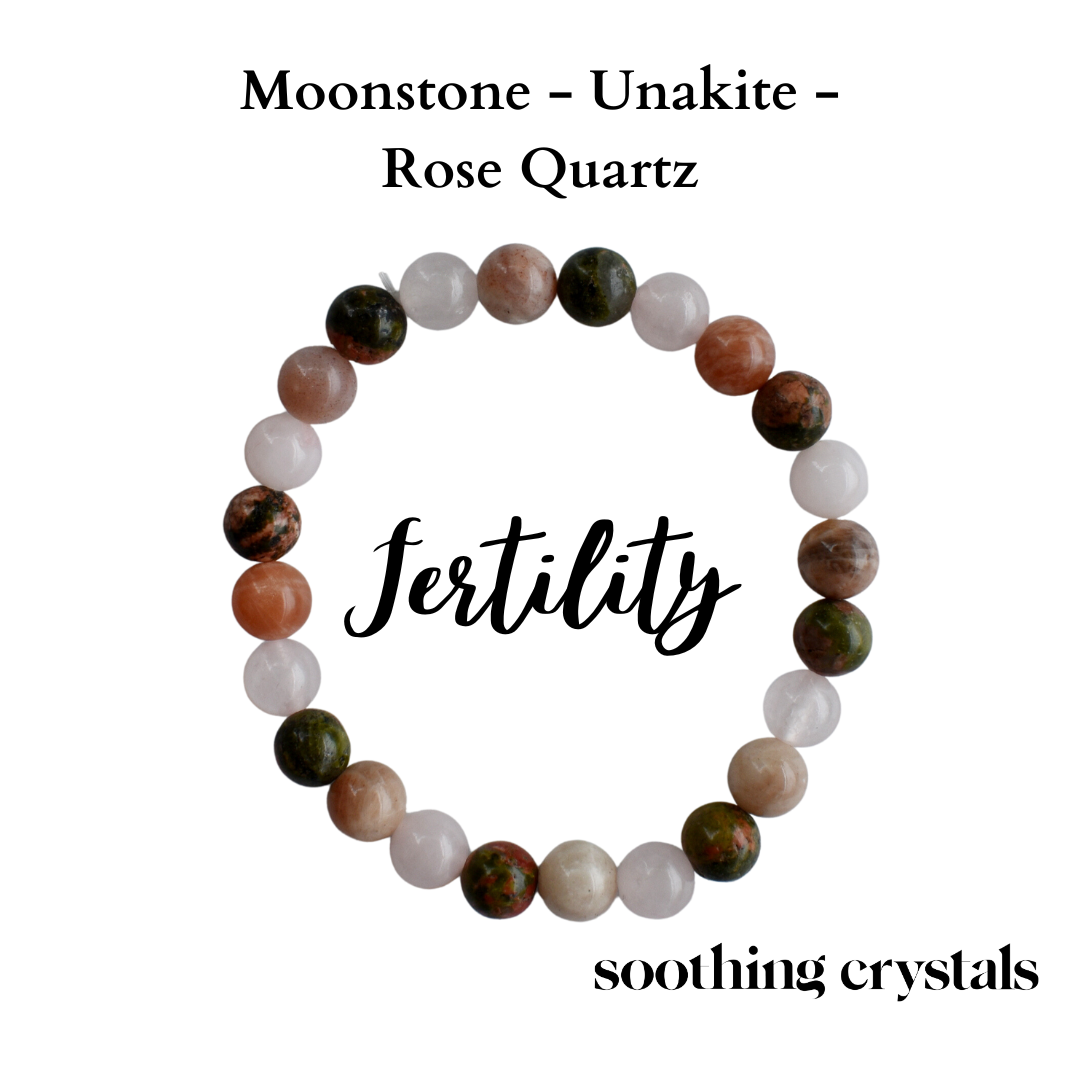 Balancing FERTILITY Crystal Bracelet (Assisting, Environment, Promotes) DestGlow