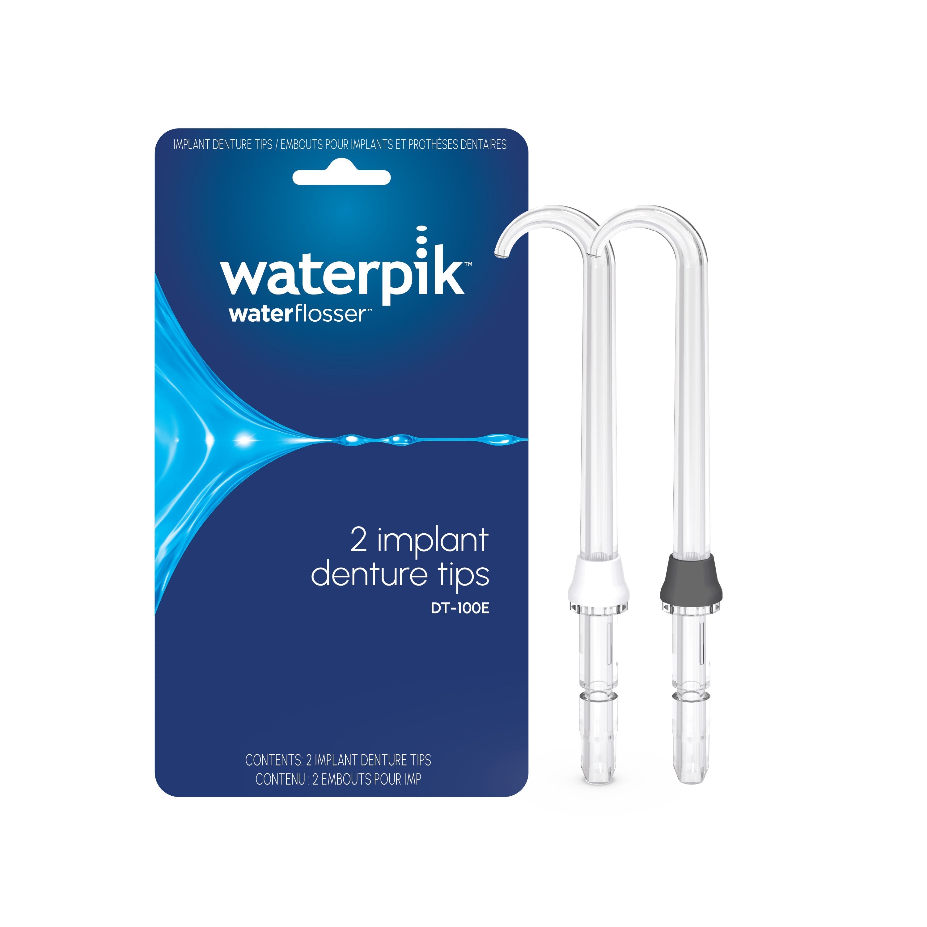 Waterpik Implant Denture Replacement Tips DT-100E 2 Count