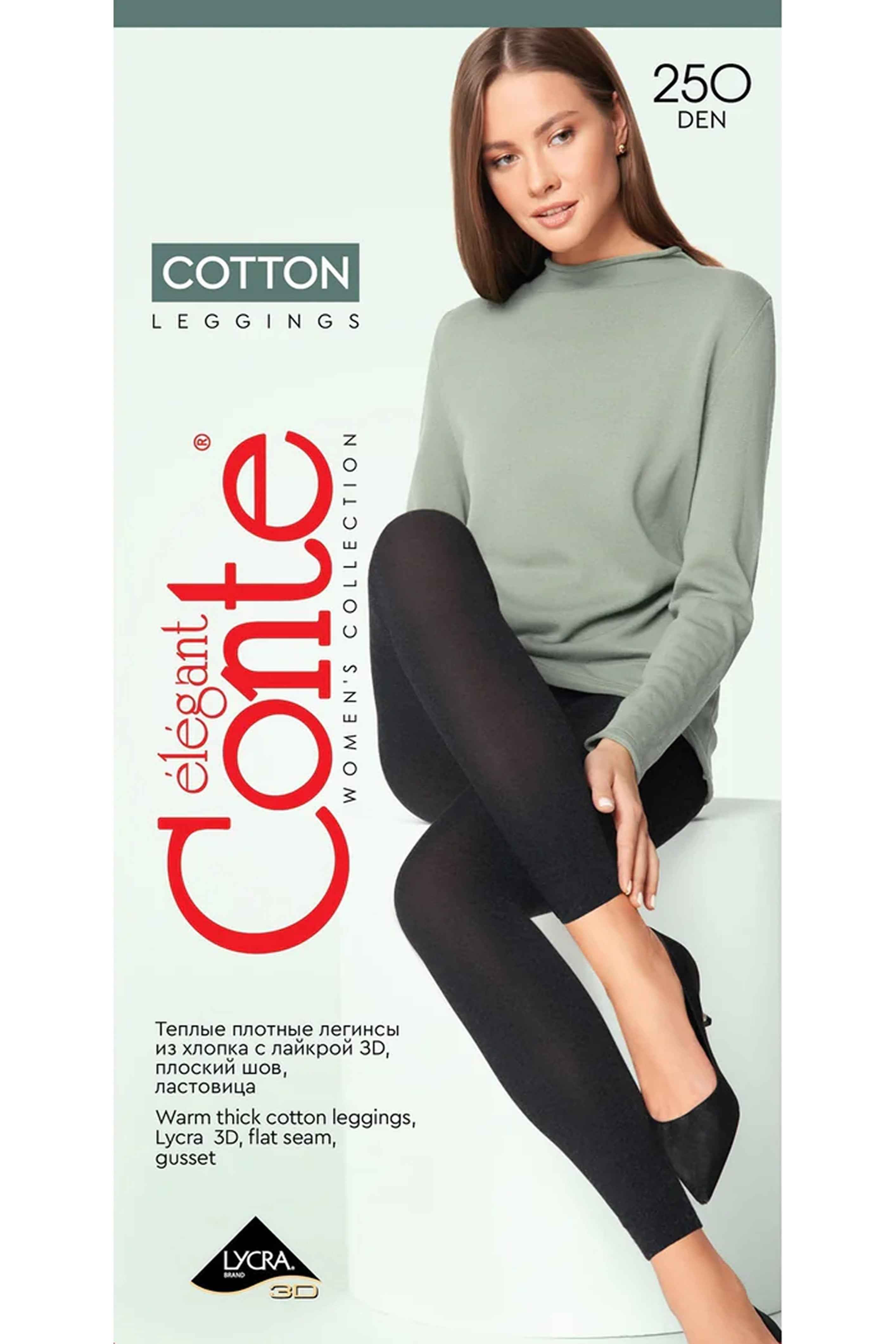 Leggings Conte Cotton 250 Den - Warm Opaque