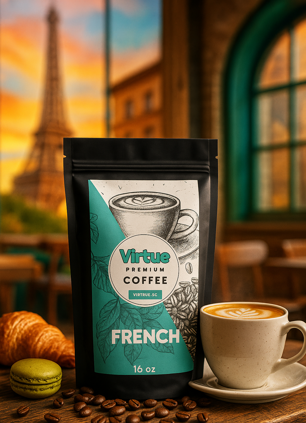 Decaf Coffee – 16oz | Full Flavor No Jitters , Small Batch, Expertly Roasted by Virtrue