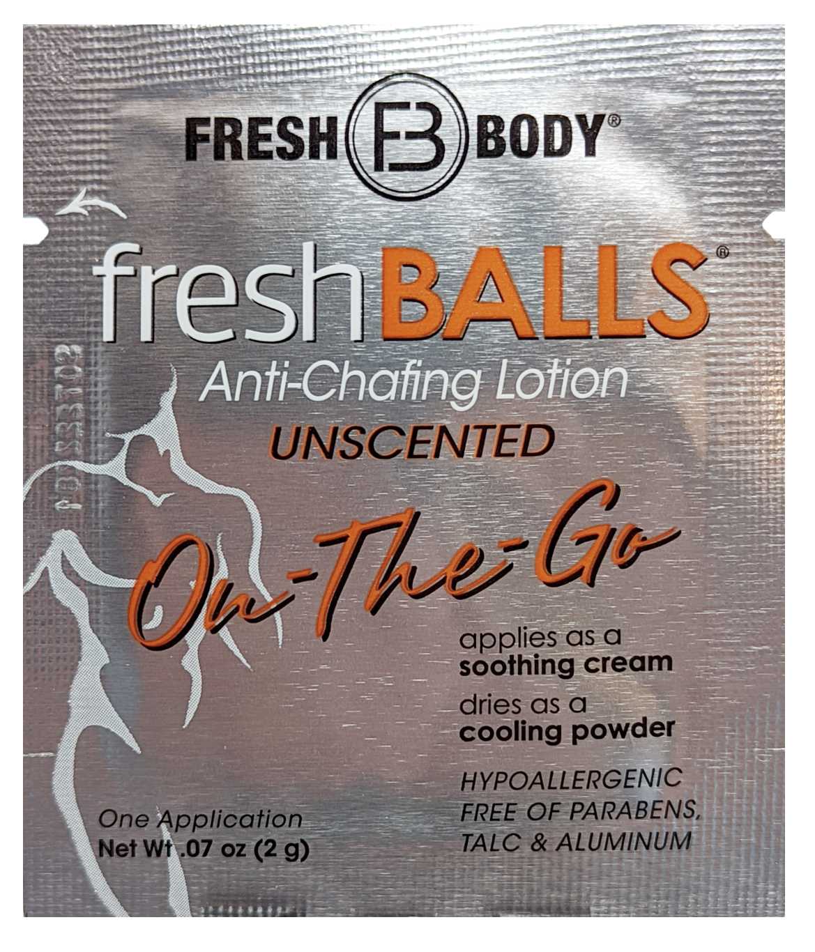 Fresh Balls "On-The-Go" Lotion Packets for Men (Unscented) by Fresh Body FB®