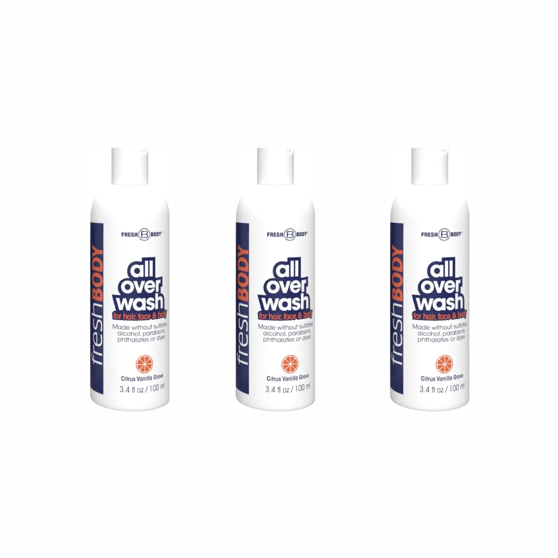 Fresh Bodywash All Over Wash - Citrus Vanilla Grove - 3.4 fl oz Travel Size - DestGlow