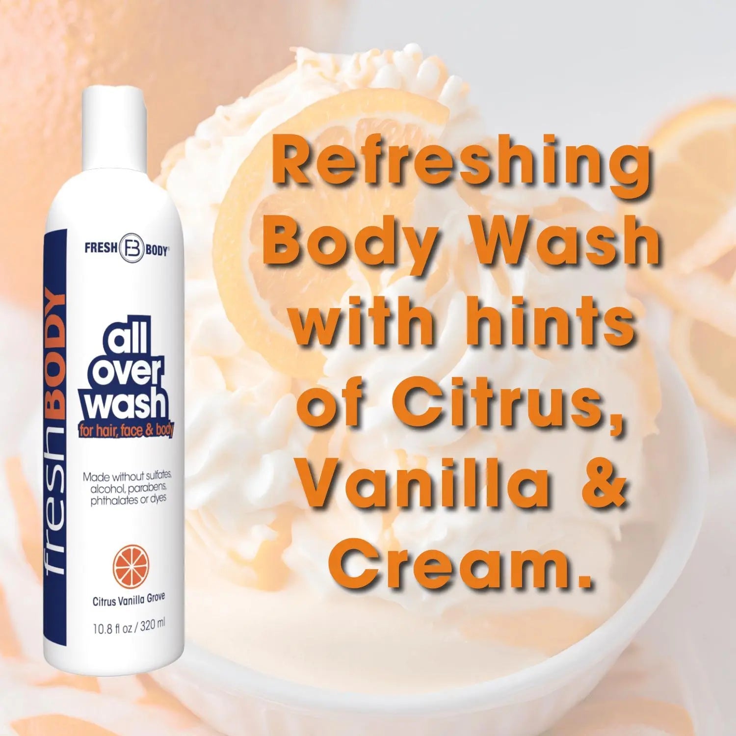 Fresh Bodywash All Over Wash - Citrus Vanilla Grove - 3.4 fl oz Travel Size by Fresh Body FB®