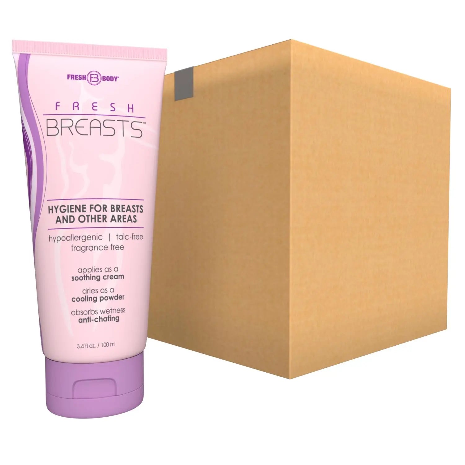 Fresh Breasts Anti-Chafing Cream 3.4 oz by Fresh Body FB®