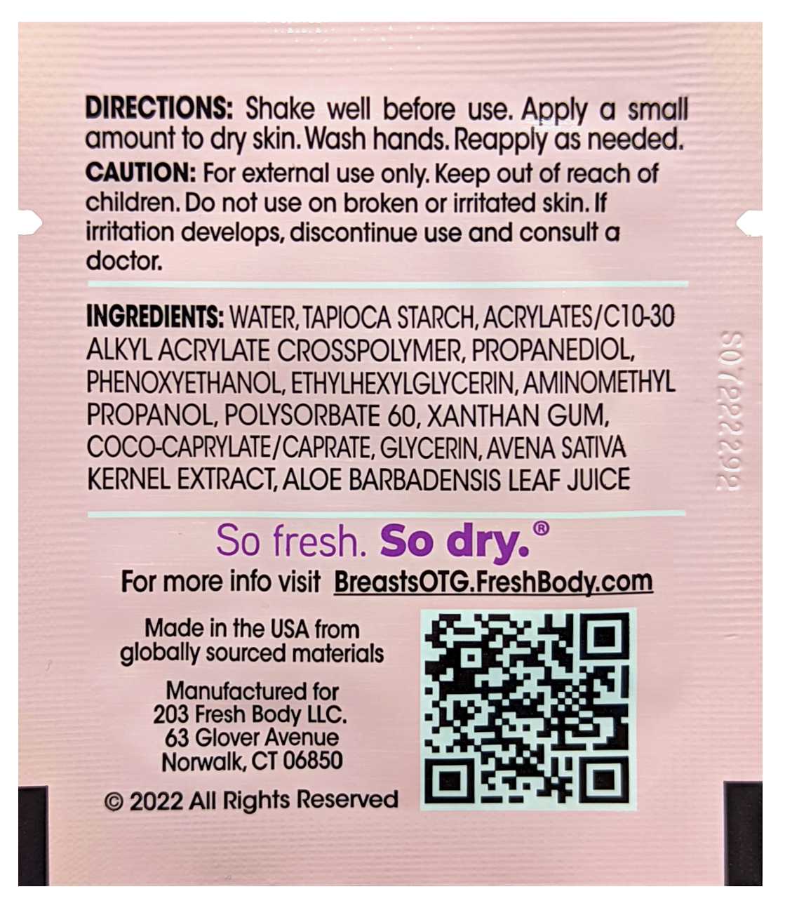 Fresh Breasts On-The-Go Anti-Chafing Cream Packets (select quantity) - DestGlow