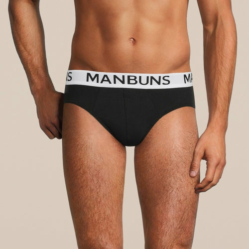 Men's Classic Black Brief Underwear - Comfortable Cotton Blend (Size XL)