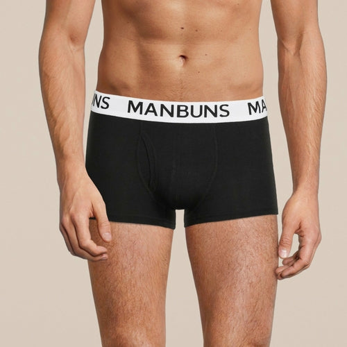 Men's Classic Black Boxer Trunk Underwear - Performance Microfiber (Size XL)