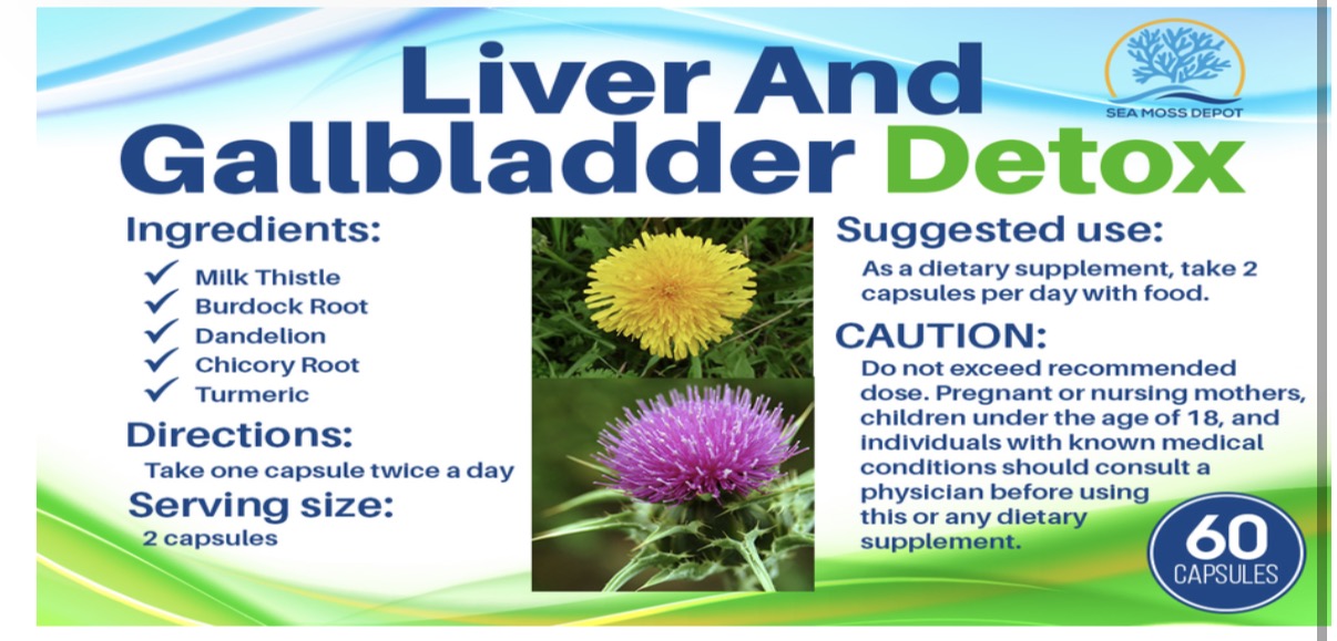 Liver Reset Complete Bundle - Liver & Gallbladder Cleanse Capsules + Liver Flush Protocol (PDF) by Seamoss depot
