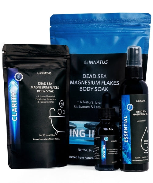 Luxury Dead Sea Spa Gift Set - Bath Salt, Magnesium Flakes & Magnesium Oil