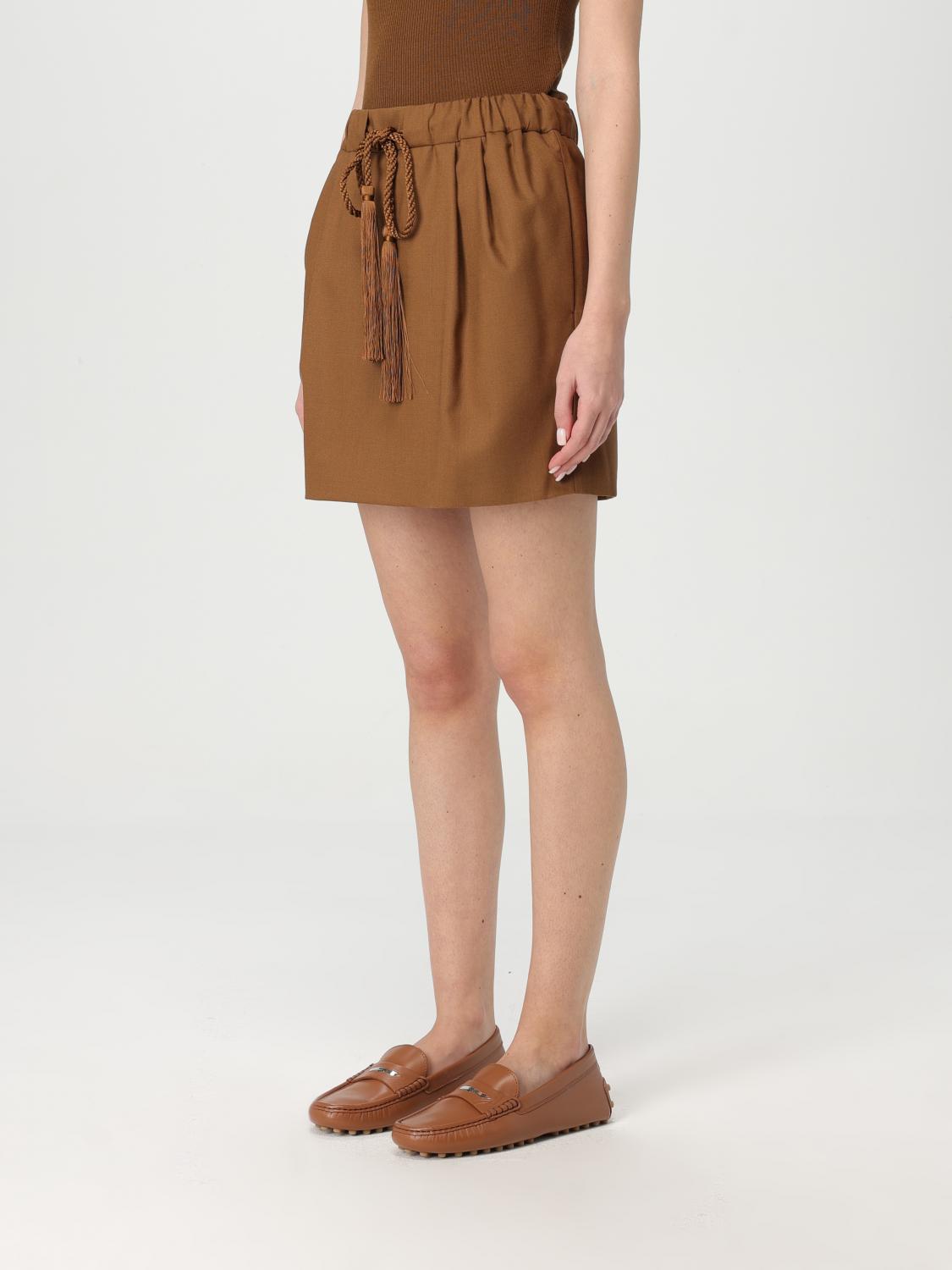 Max mara skirt woman leather