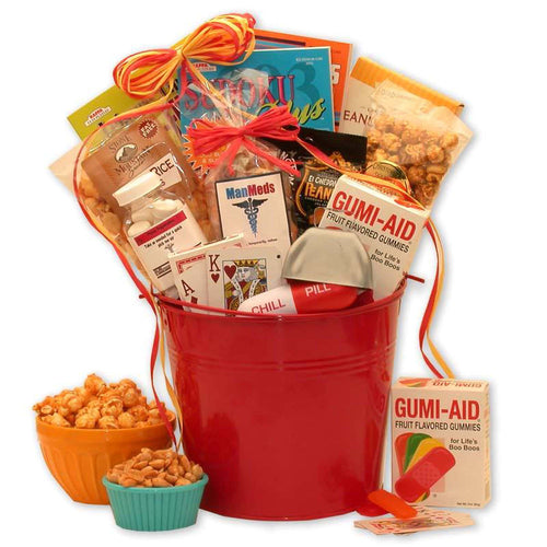 Man Meds Get Well Gift Basket for Men - Funny Get Well Soon Care Package