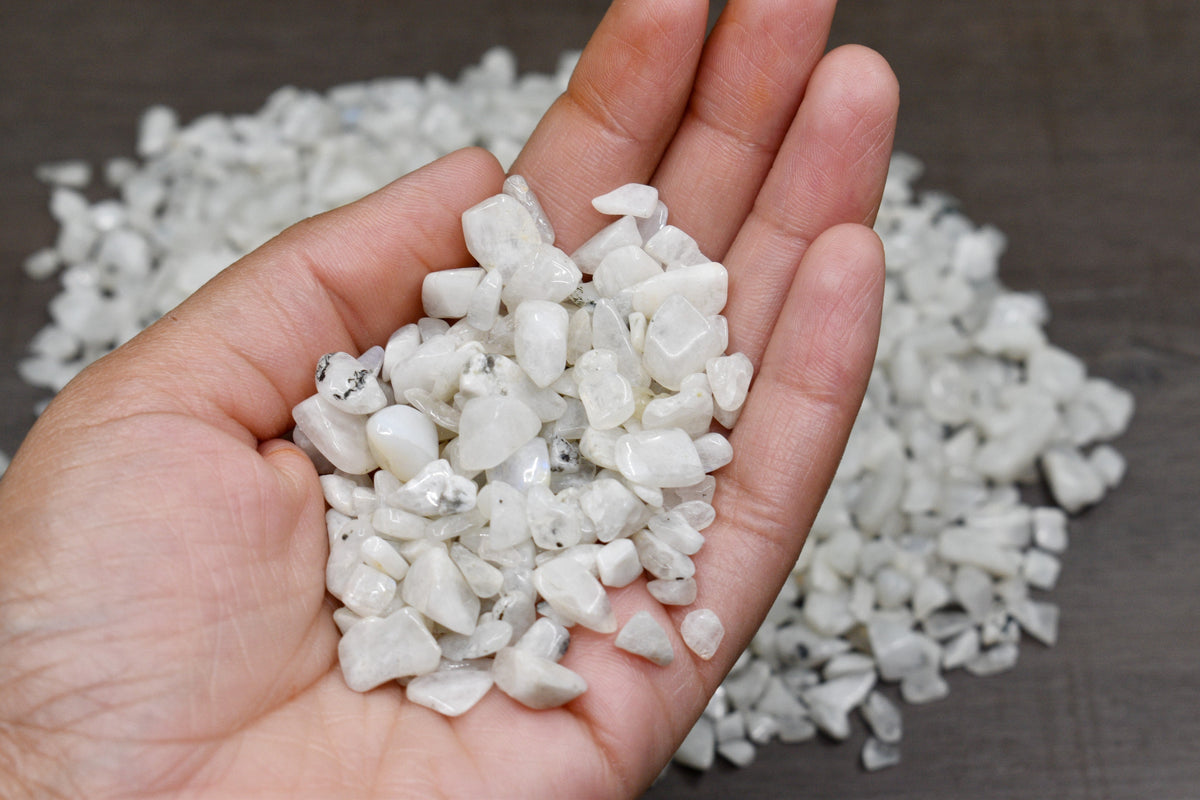 Rainbow Moonstone Gemstone Chips (Compassion and Bring Balance) DestGlow