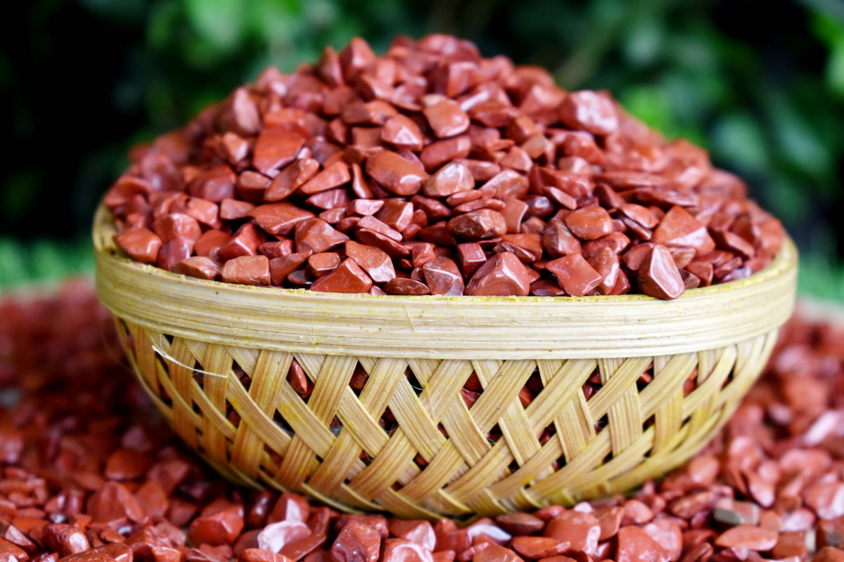 Red Jasper Crystal Chips. DestGlow